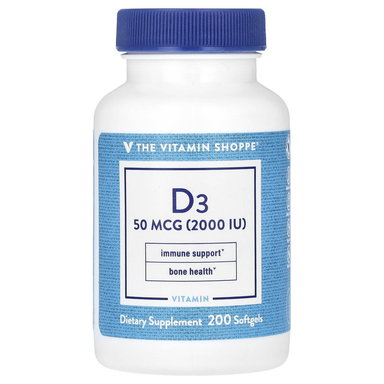 The Vitamin Shoppe D3 50 мкг 2000 МЕ 200 мягких таблеток 2890₽