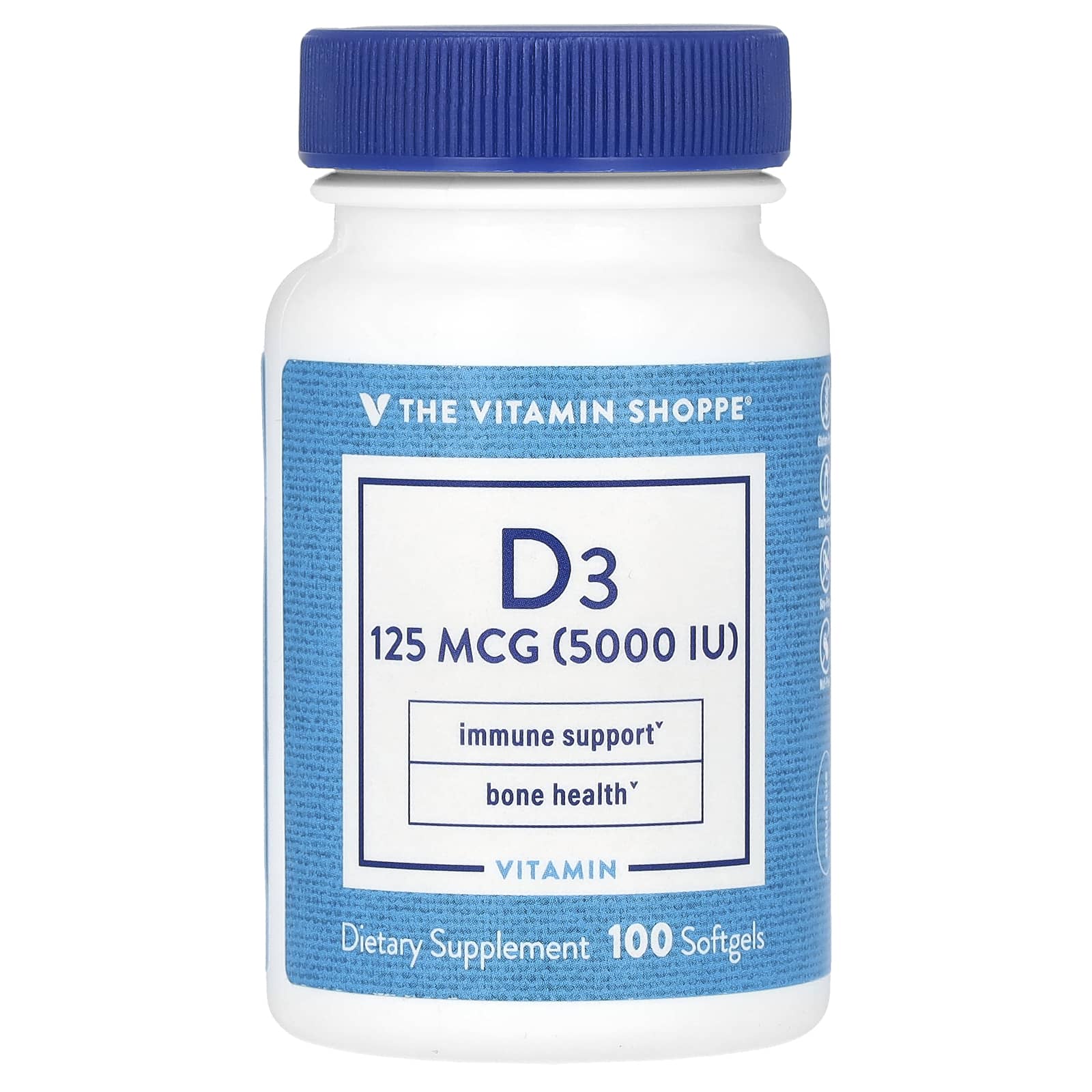 The Vitamin Shoppe витамин D3 125 мкг 5000 МЕ 100 мягких таблеток 2490₽