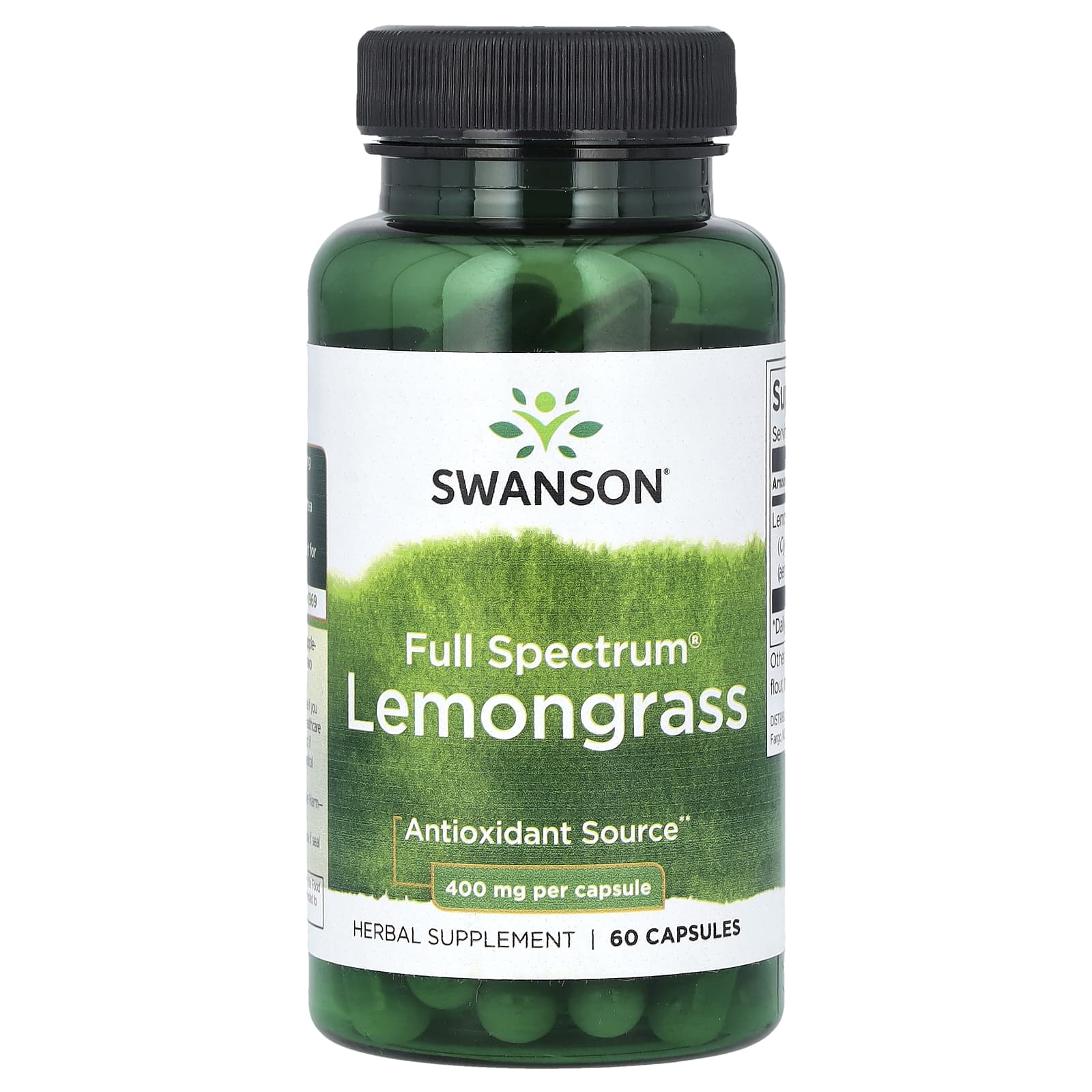 Swanson Лемонграсс полного спектра 400 мг 60 капсул 1490₽