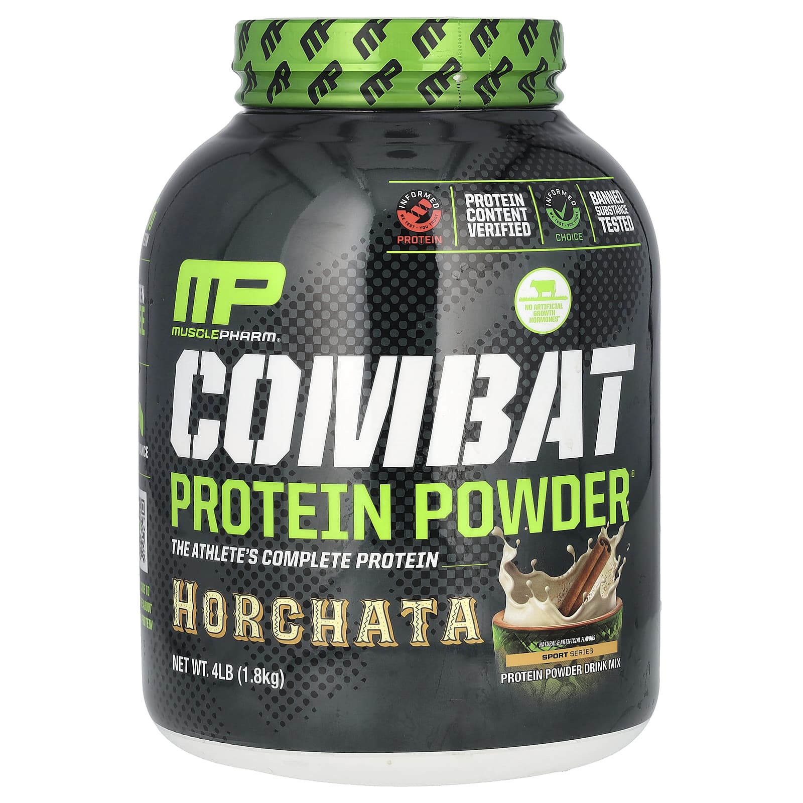 MusclePharm Combat Protein порошок из протеина со вкусом орчаты 18 кг 4 фунта 13290₽