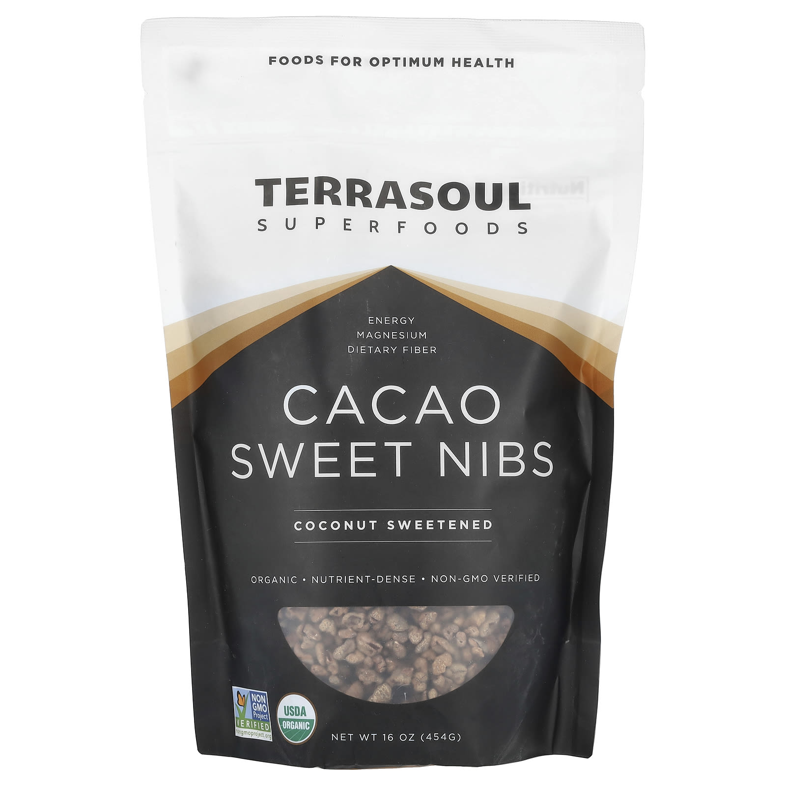 Terrasoul Superfoods сладкие ядра какао-боба подслащенные кокосом 454 г 16 унций 3690₽