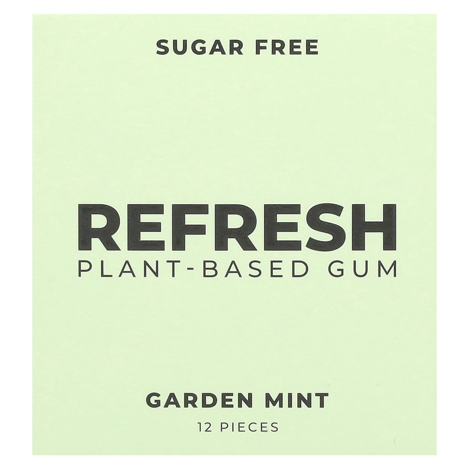 Refresh Gum, растительная жевательная резинка, садовая мята, 12 шт.