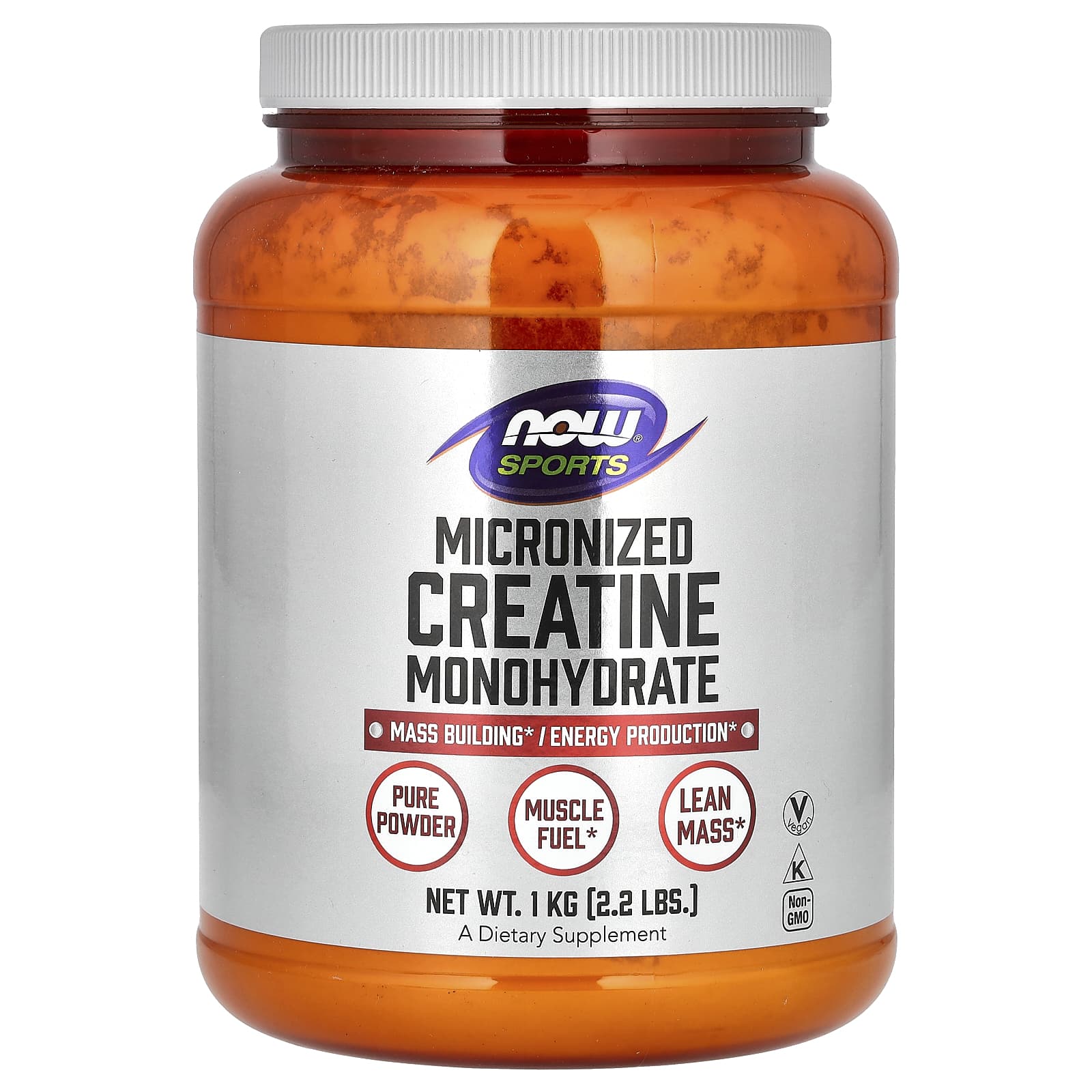NOW Foods Sports микронизированный моногидрат креатина 1 кг 22 фунта 7690₽