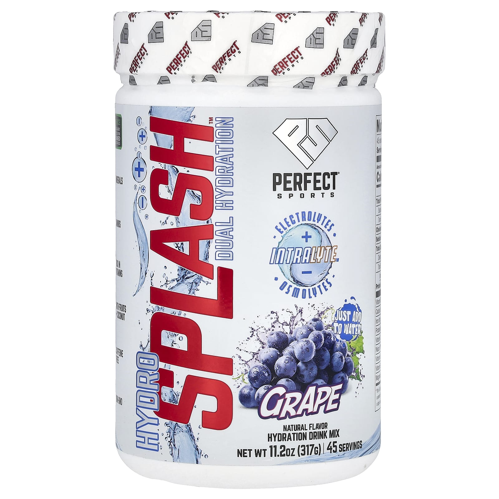 PERFECT Sports Hydro Splash двойное увлажнение со вкусом винограда 317 г 112 унции 4390₽