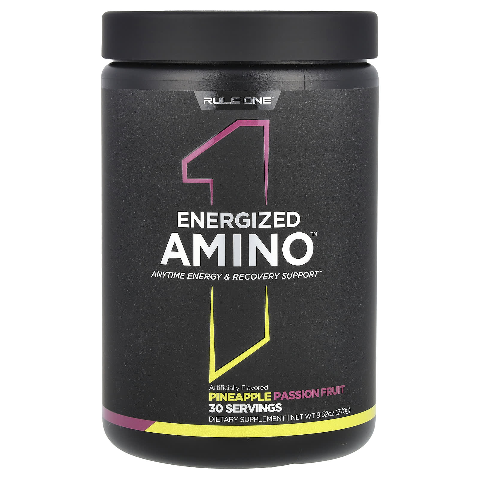 Rule One Proteins Energized Amino аминокислоты ананас и маракуйя 270 г 952 унции 2590₽