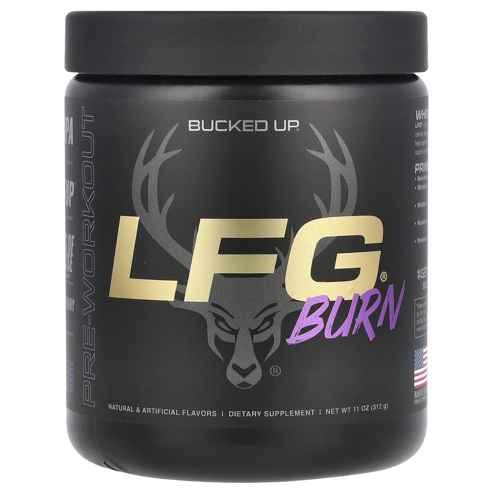 Bucked Up LFG Burn предтренировочный комплекс Razzle Dazzle 312 г 11 унций 7790₽