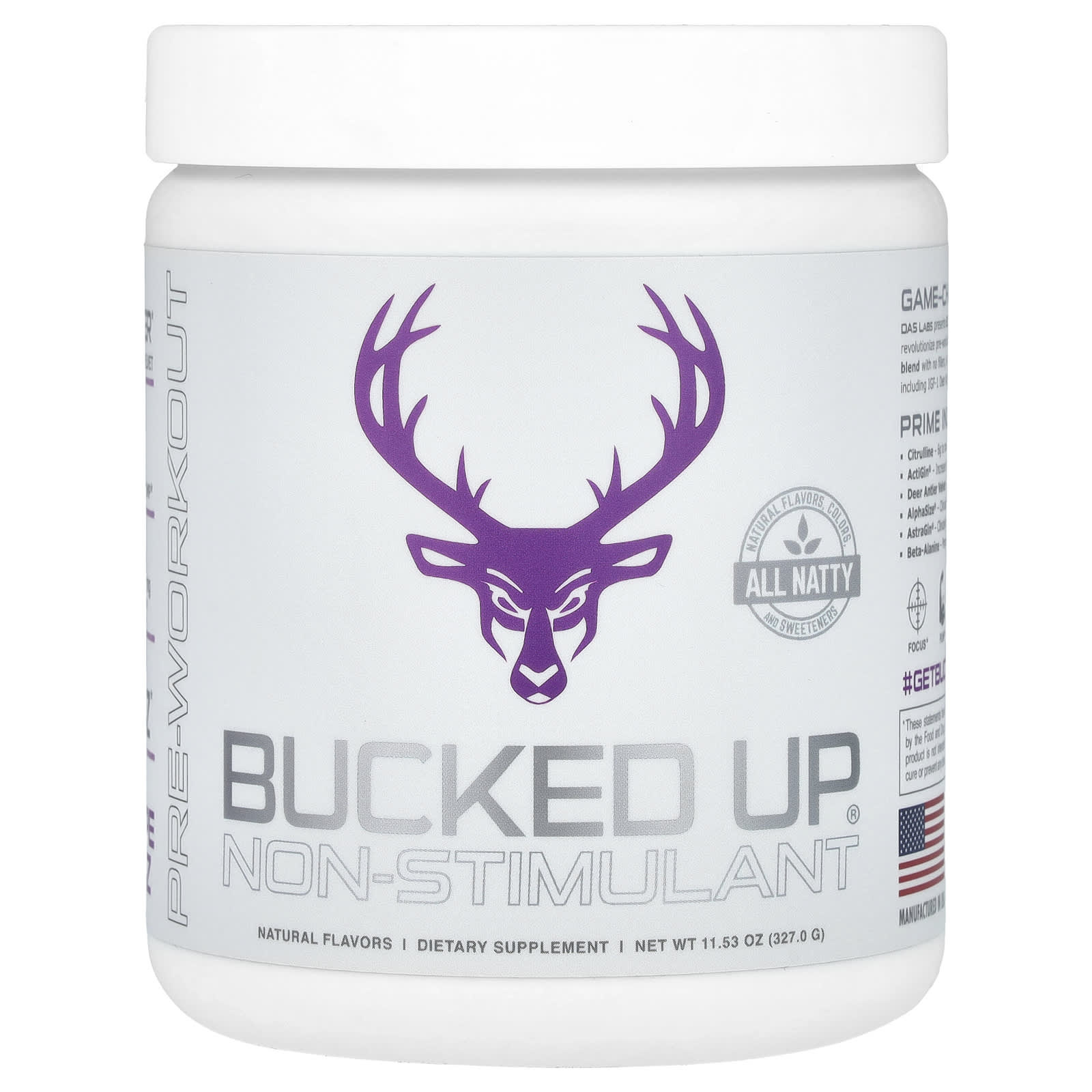 Bucked Up предтренировочный комплекс без стимуляторов со вкусом винограда 327 г 1153 унции 6990₽