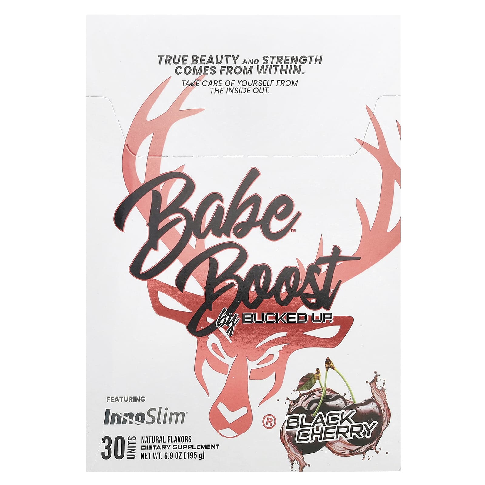 Bucked Up Babe Boost черная вишня 30 пакетиков по 65 г 02 унции 6090₽