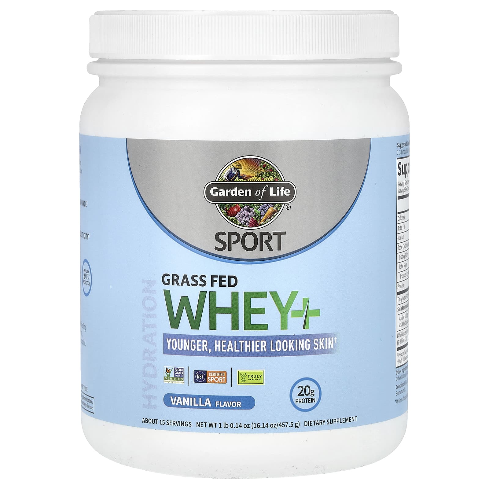 Garden of Life Sport Whey от травяного откорма ваниль 4575 г 1 фунт 014 унции 7290₽