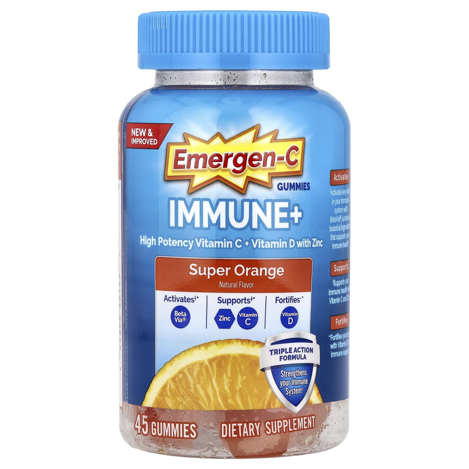 Emergen-C Immune жевательные таблетки со вкусом апельсина 45 жевательных таблеток 3190₽