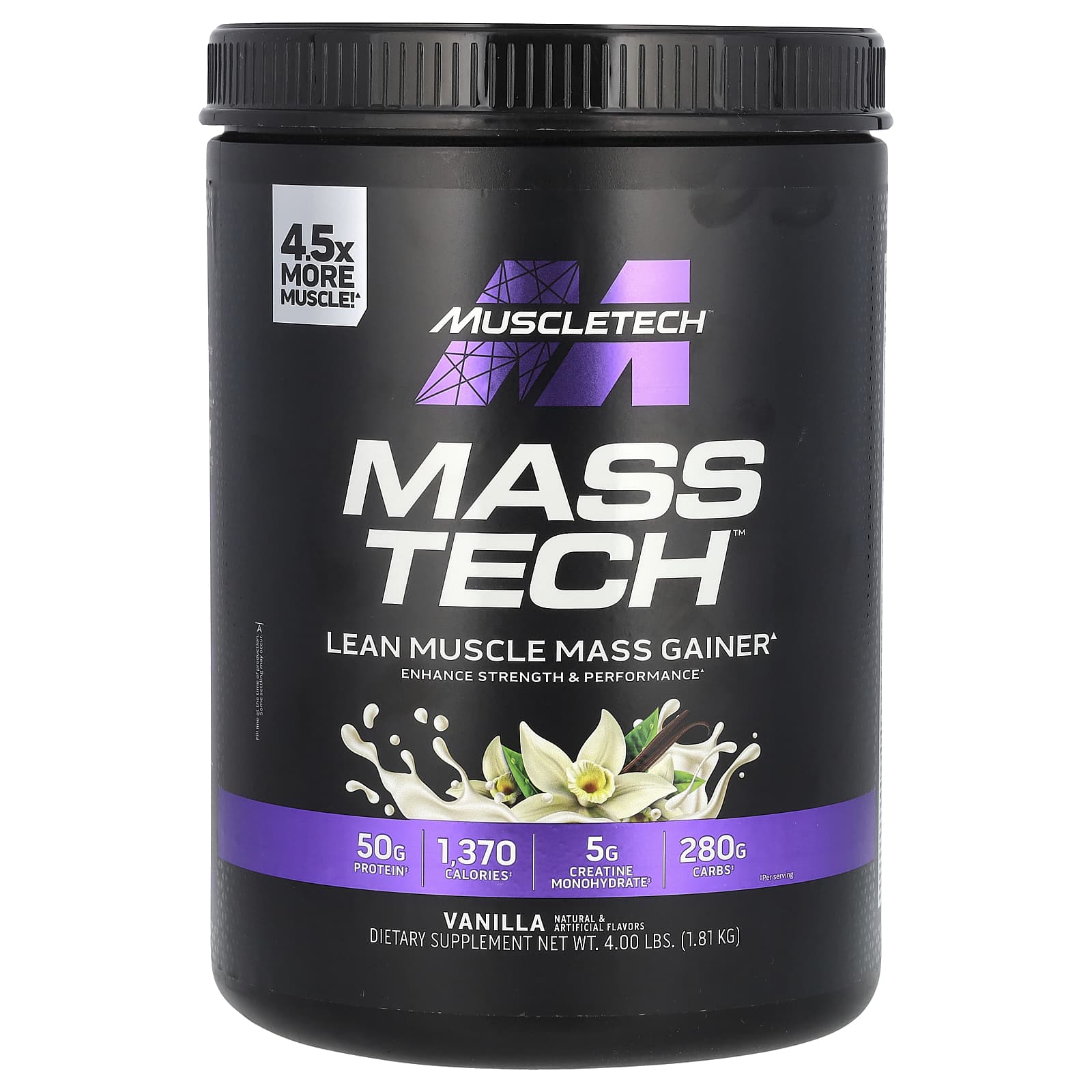 MuscleTech Mass Tech средство для набора мышечной массы ваниль 181 кг 4 фунта 6290₽