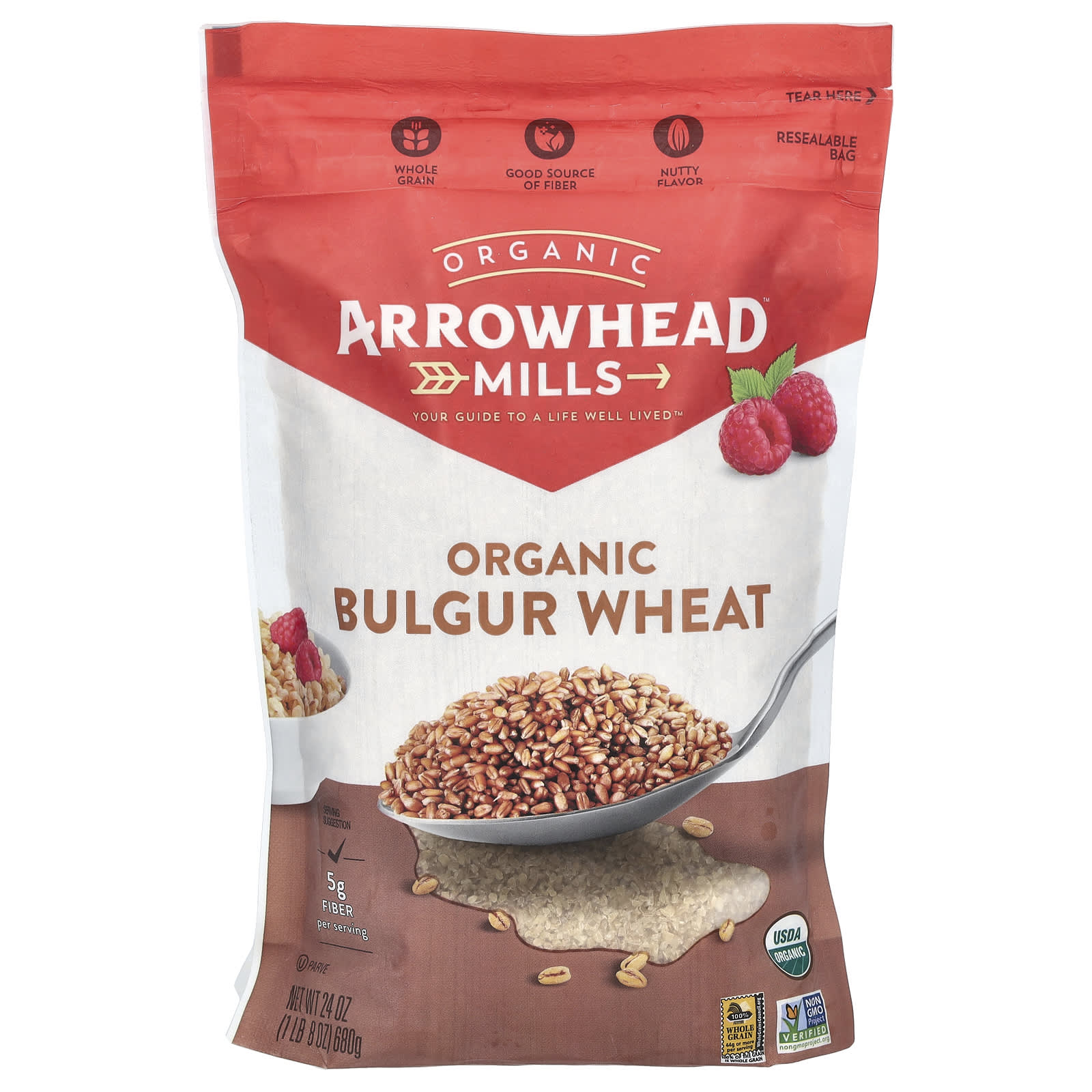 Arrowhead Mills Органическая булгарская пшеница 680 г 24 унции 1690₽