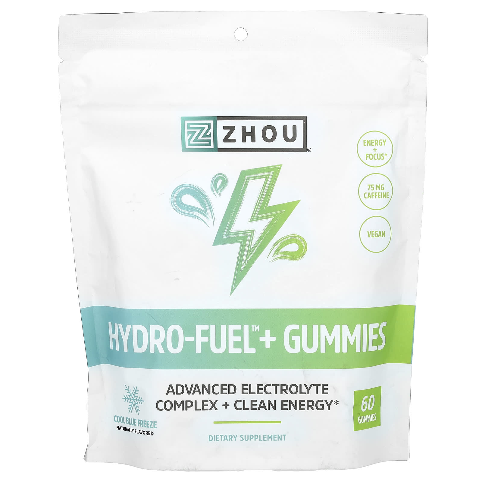 Zhou Nutrition Hydro-Fuel жевательные мармеладки холодный синий 60 жевательных таблеток 4790₽