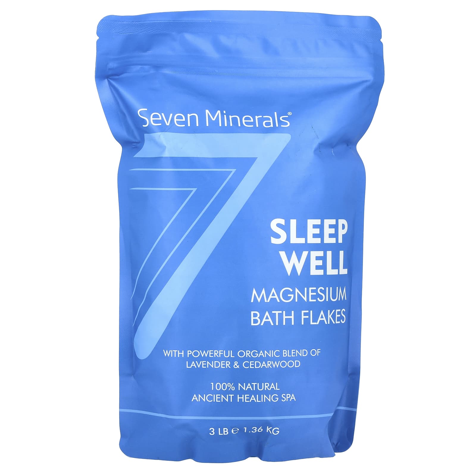 Seven Minerals Sleep Well магниевые хлопья для ванн лаванда и кедр 136 кг 3 фунта 3790₽