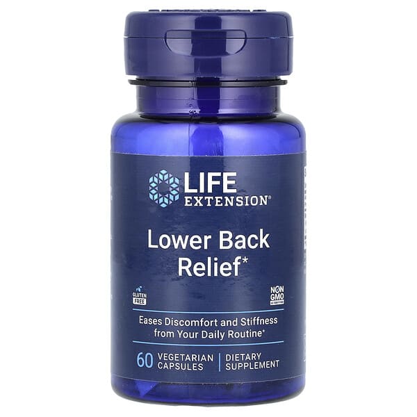 Life Extension, Для облегчения боли в пояснице, 60 вегетарианских капсул