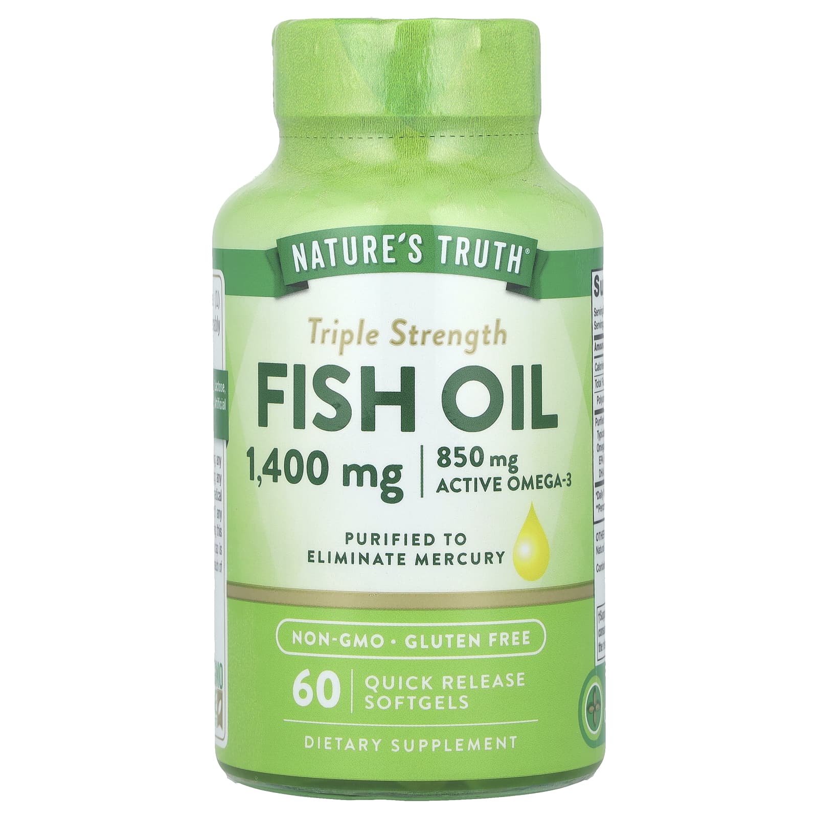 Natures Truth Рыбий жир тройная сила действия 60 капсул быстрого действия 2290₽