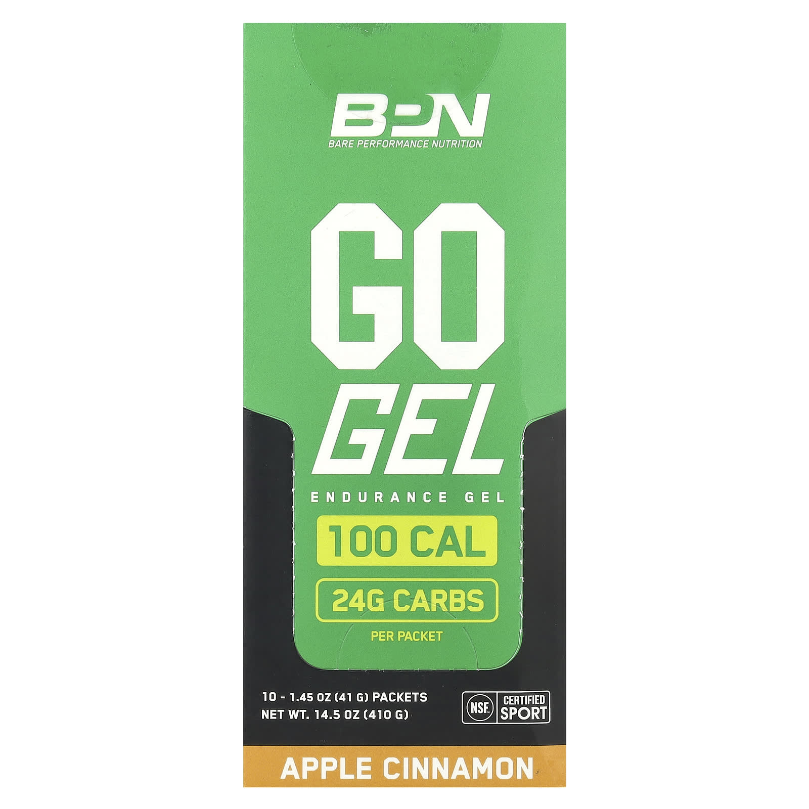 BPN Go Gel Endurance гель яблоко и корица 10 пакетиков по 41 г 145 унции 5690₽