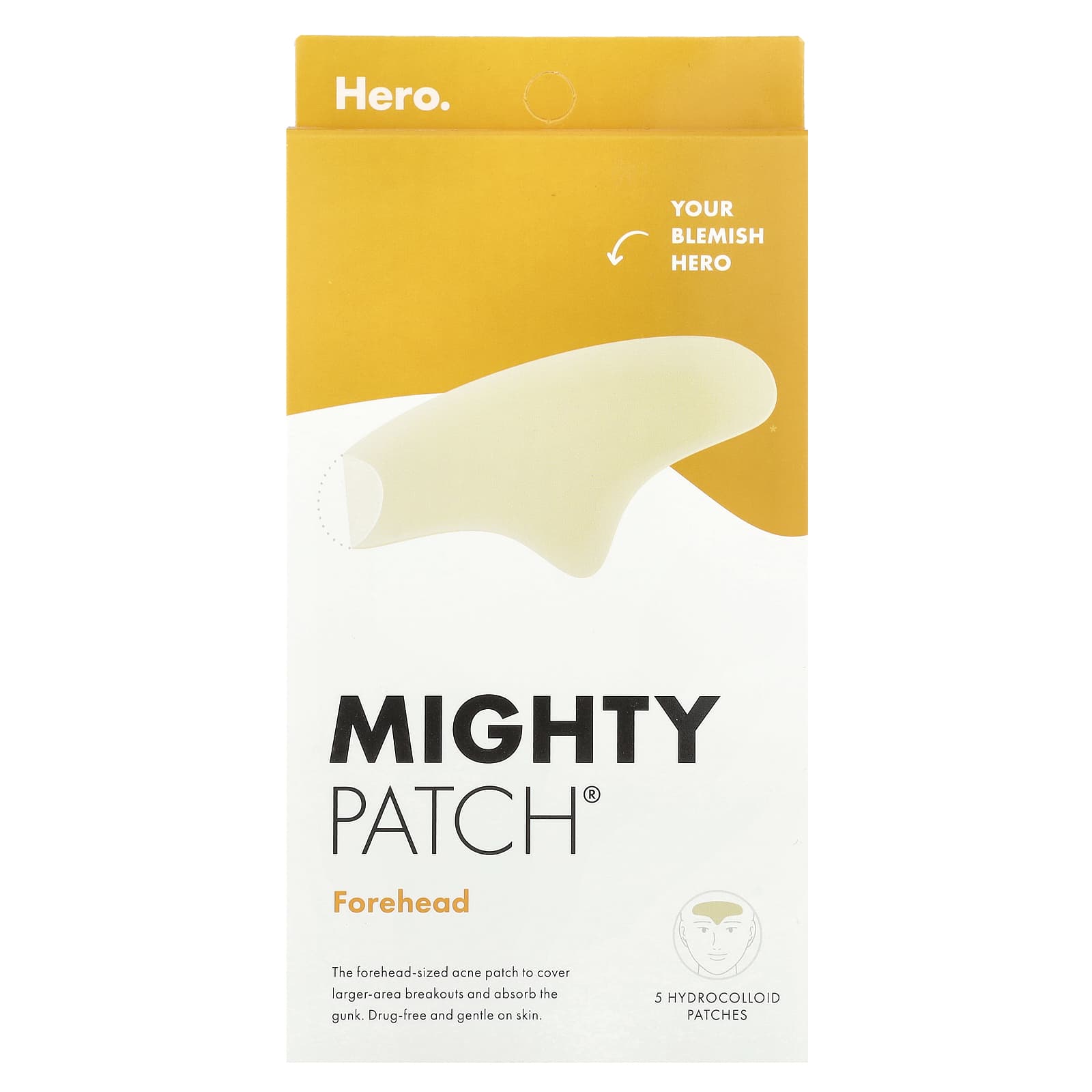 Hero Cosmetics Mighty Patch для лба 5 гидроколлоидных патчей 3390₽