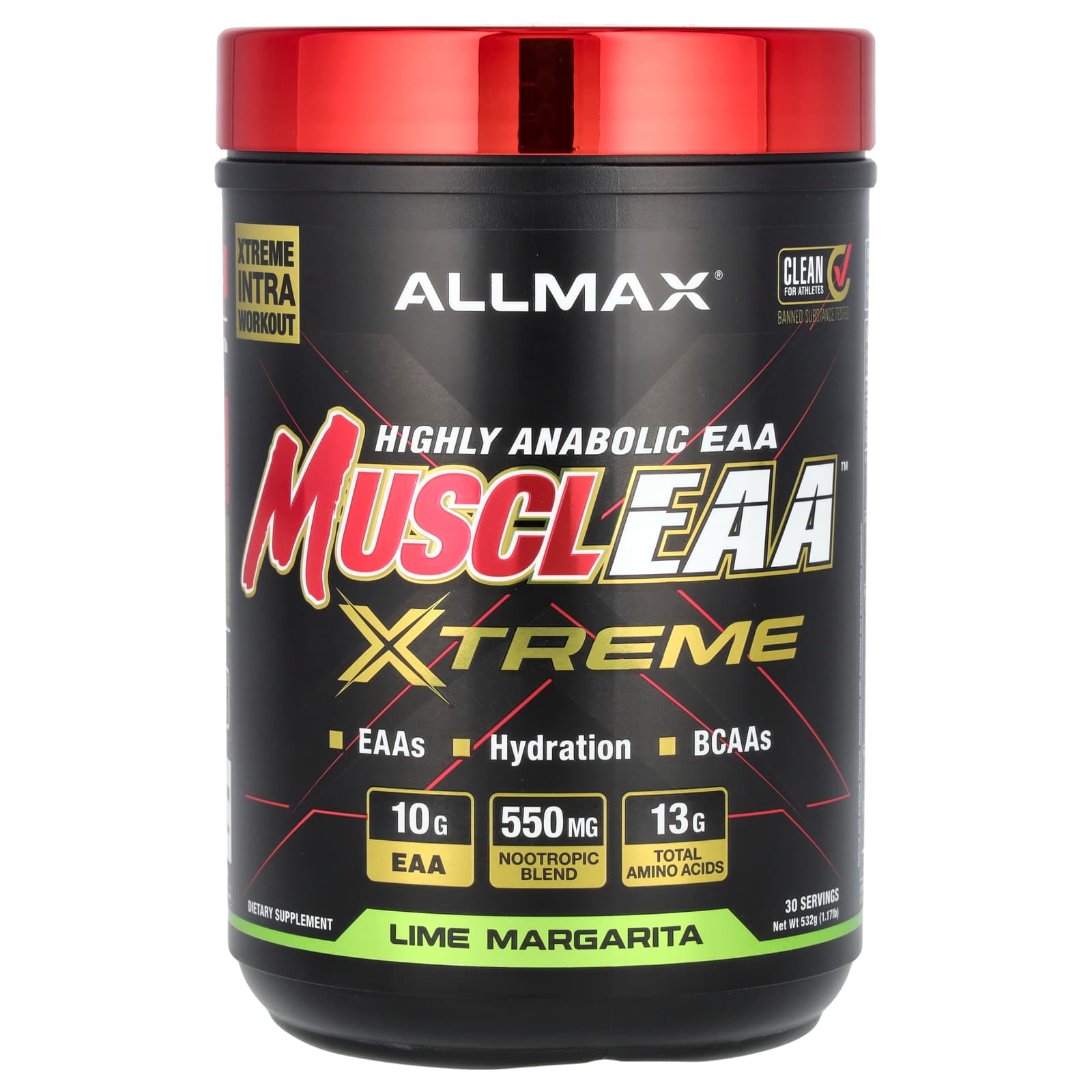 ALLMAX MusclEAA Xtreme маргарита из лайма 523 г 117 фунта 6990₽