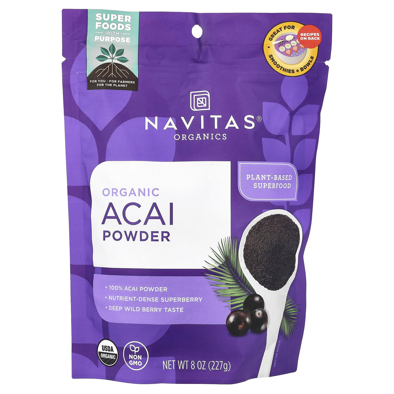 Navitas Organics Органический порошок асаи 227 г 5490₽