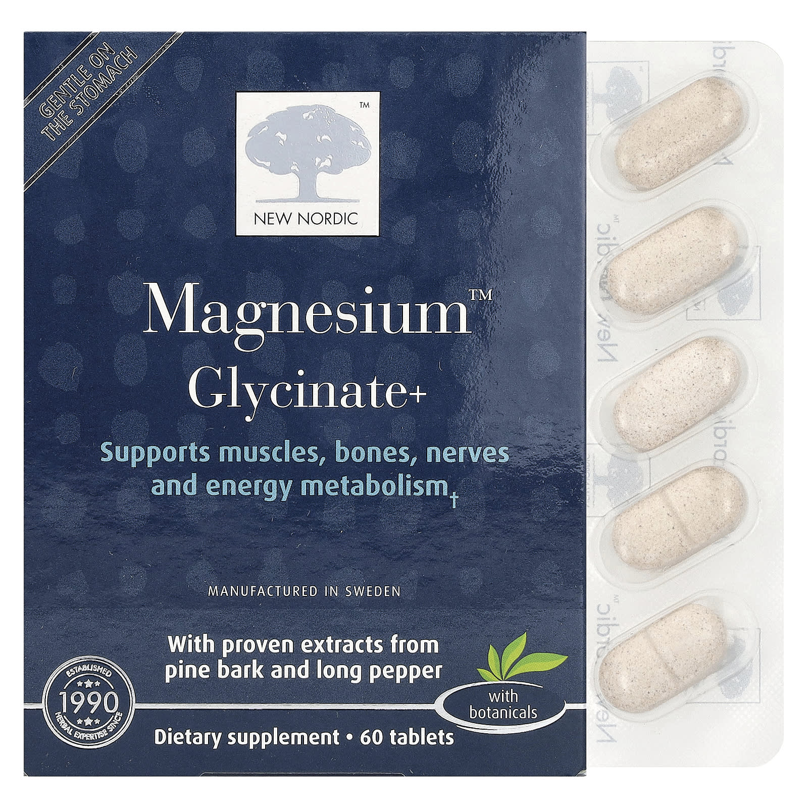 New Nordic Magnesium Glycinate 60 таблеток 4790₽