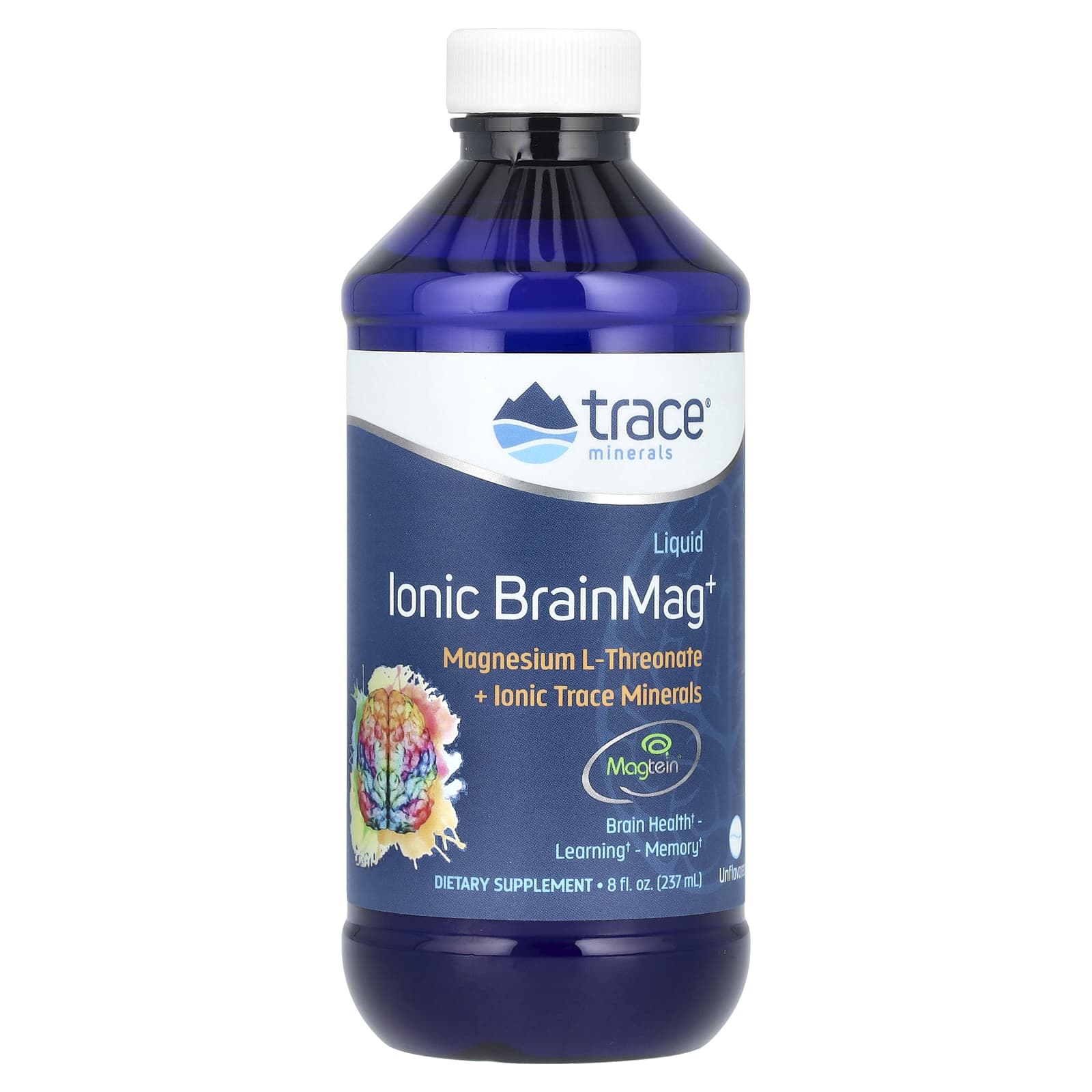Trace Minerals Жидкий ионный BrainMag без добавок 237 мл 8 жидк Унций 9490₽