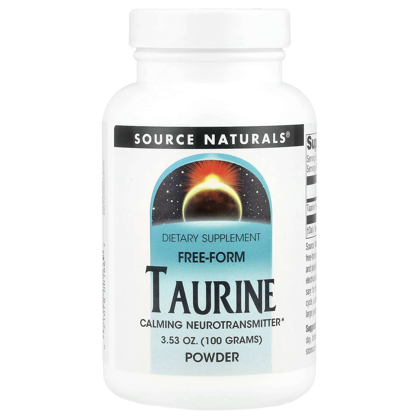 Source Naturals Порошок таурина 353 унций 100 г 1690₽