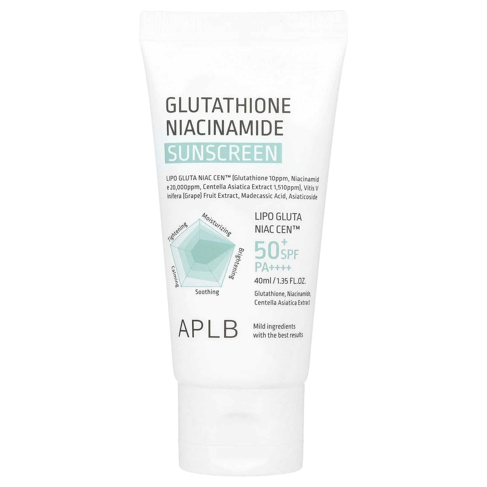 APLB Glutathione Niacinamide Sunscreen SPF 50 PA 135 fl oz 40 ml 2290₽