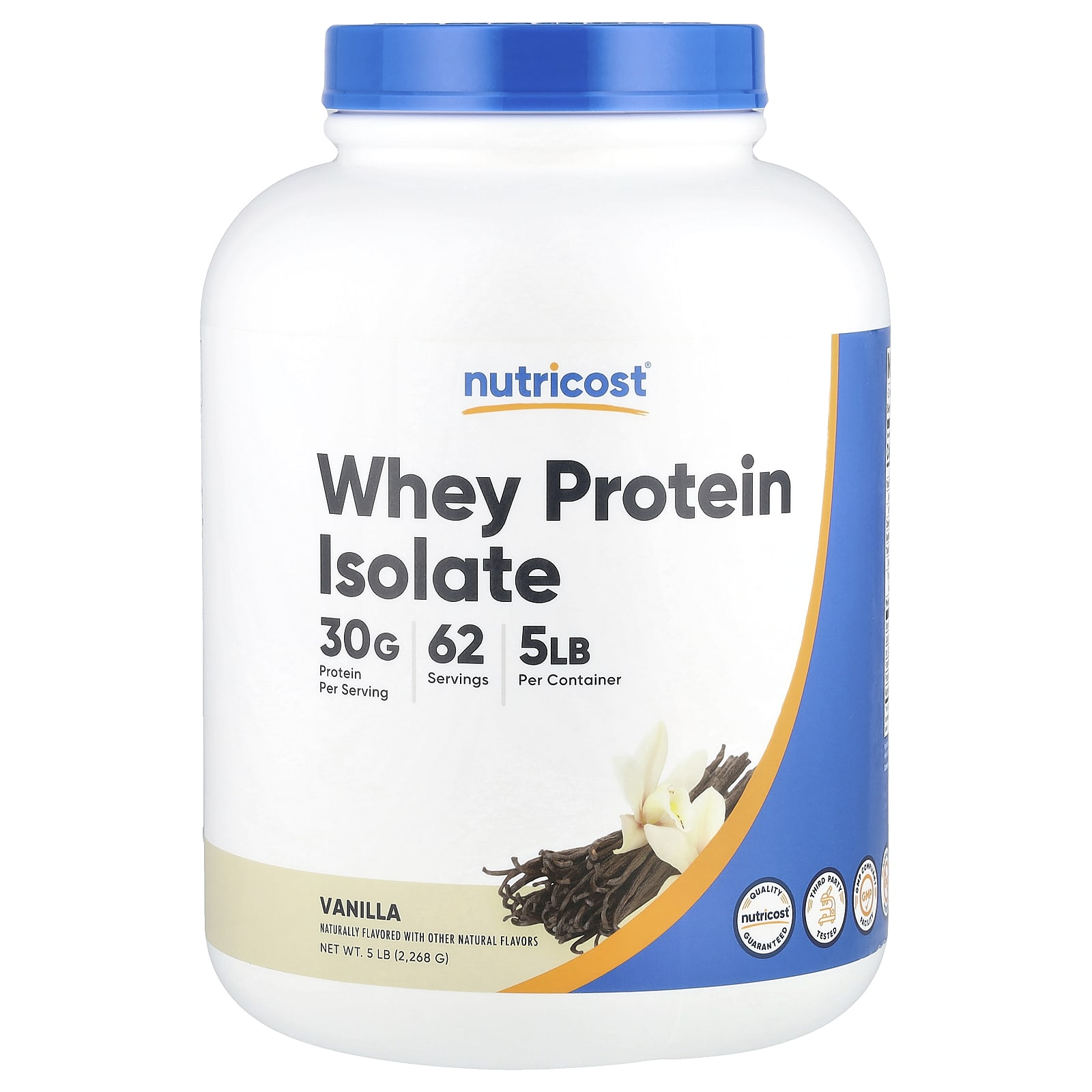 Nutricost Изолят сывороточного протеина ваниль 2268 г 5 фунтов 14290₽