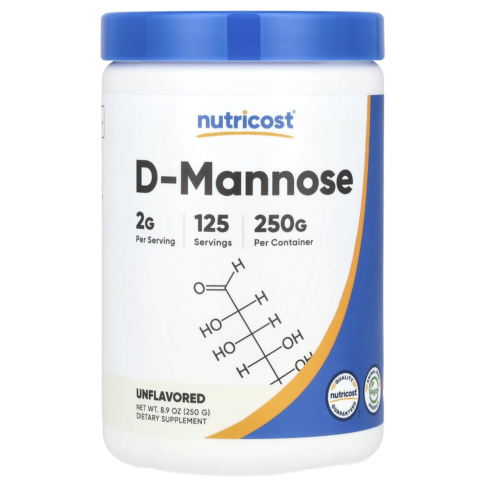 Nutricost D-манноза без добавок 250 г 89 унции 4690₽