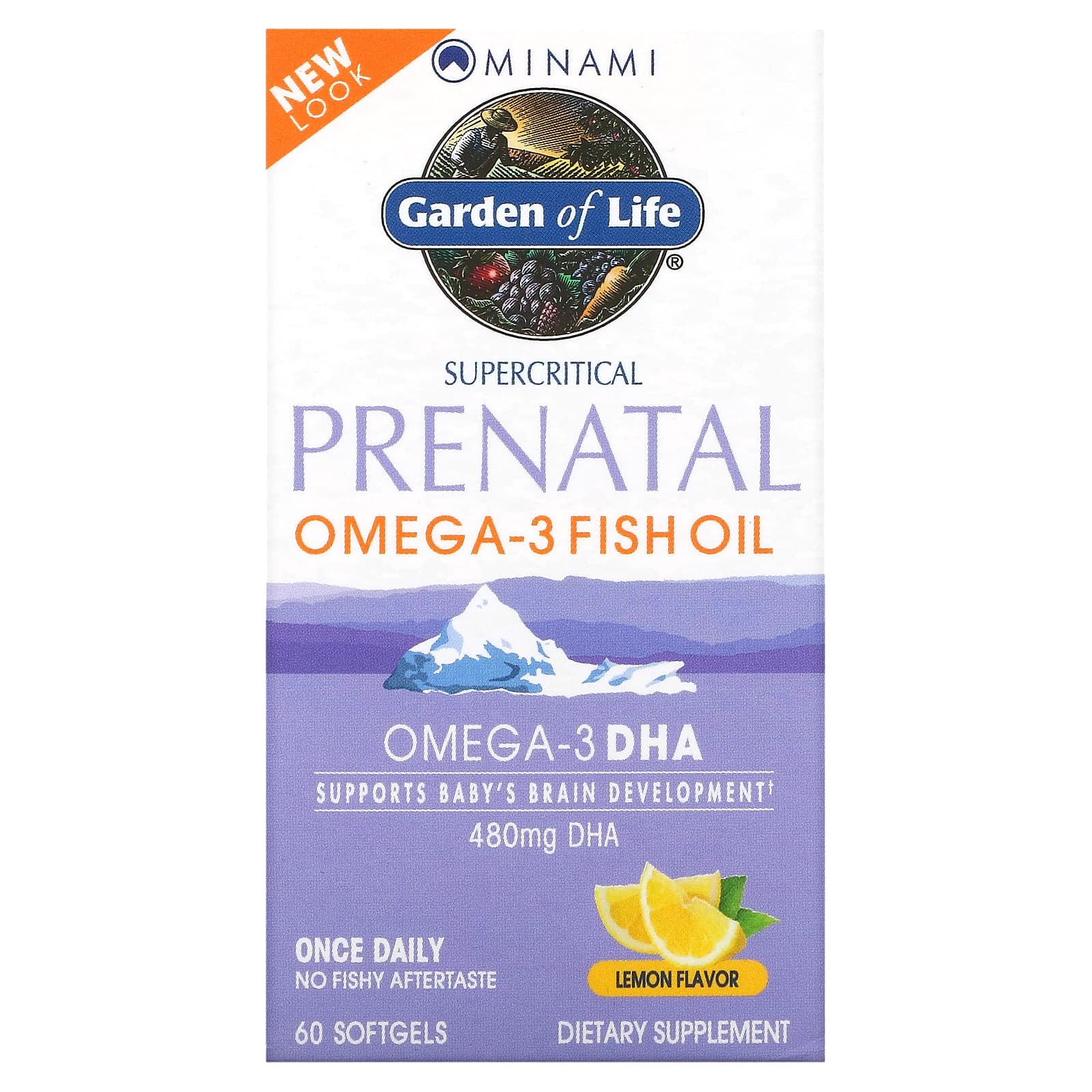 Minami Nutrition Supercritical Prenatal рыбий жир омега-3 со вкусом лимона 60 мягких желатиновых капсул 5690₽