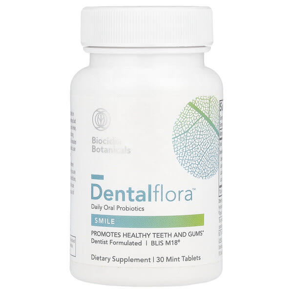Biocidin Botanicals, Dentalflora™, Daily Oral Probiotics, 30 Mint Tablets