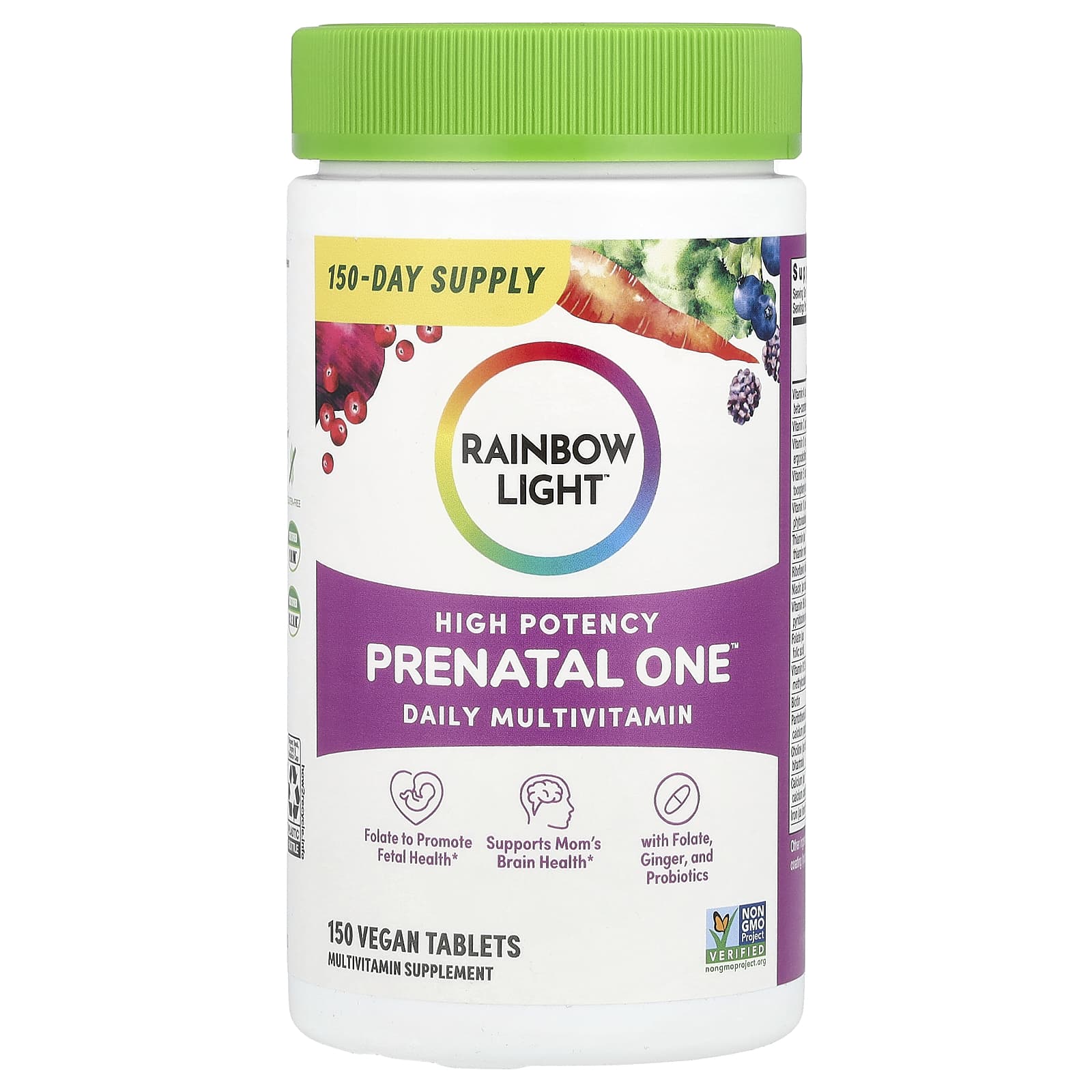 Rainbow Light Prenatal One мультивитамины для ежедневного применения высокая эффективность 150 веганских таблеток 7790₽