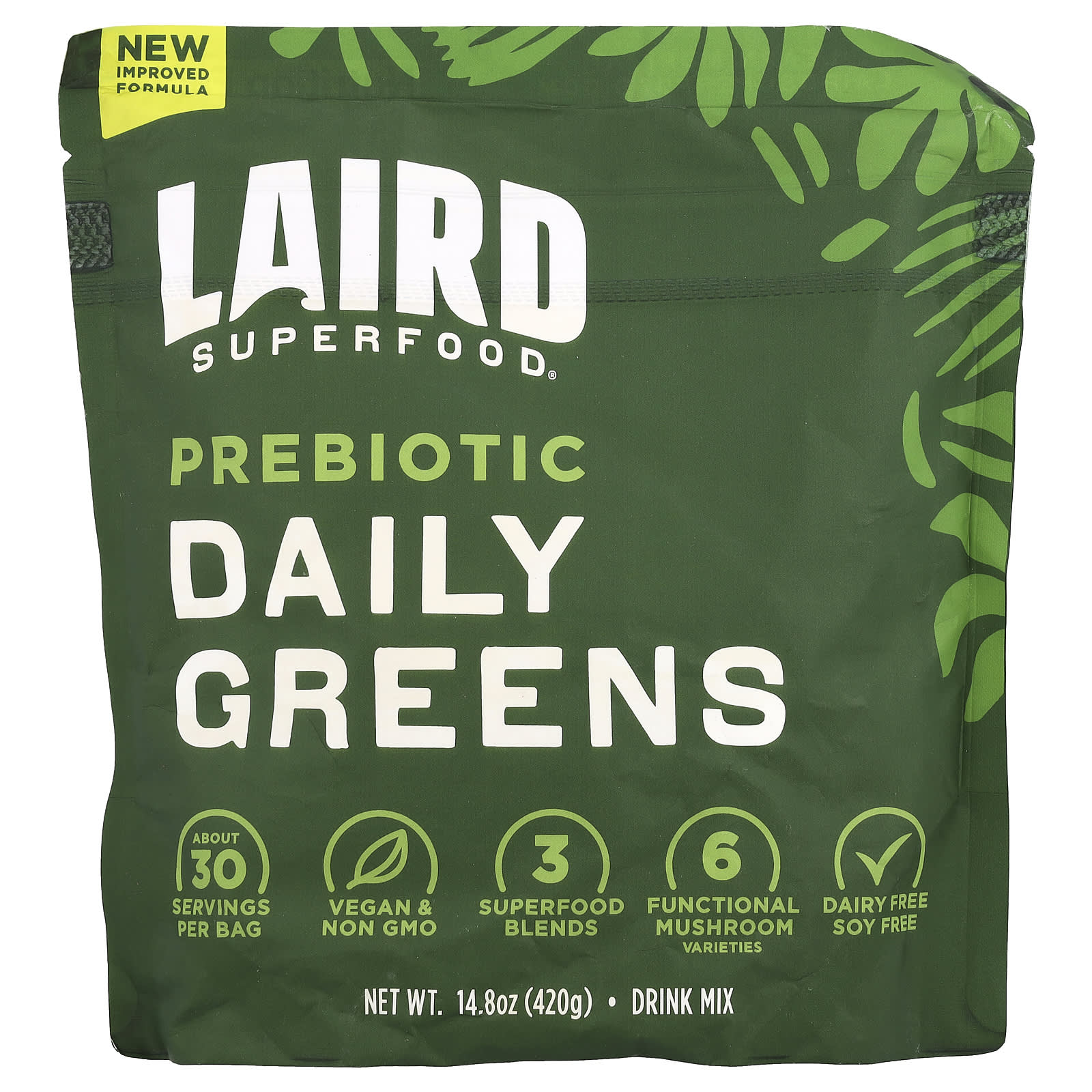 Laird Superfood Пребиотик Daily Greens 420 г 148 унции 8590₽