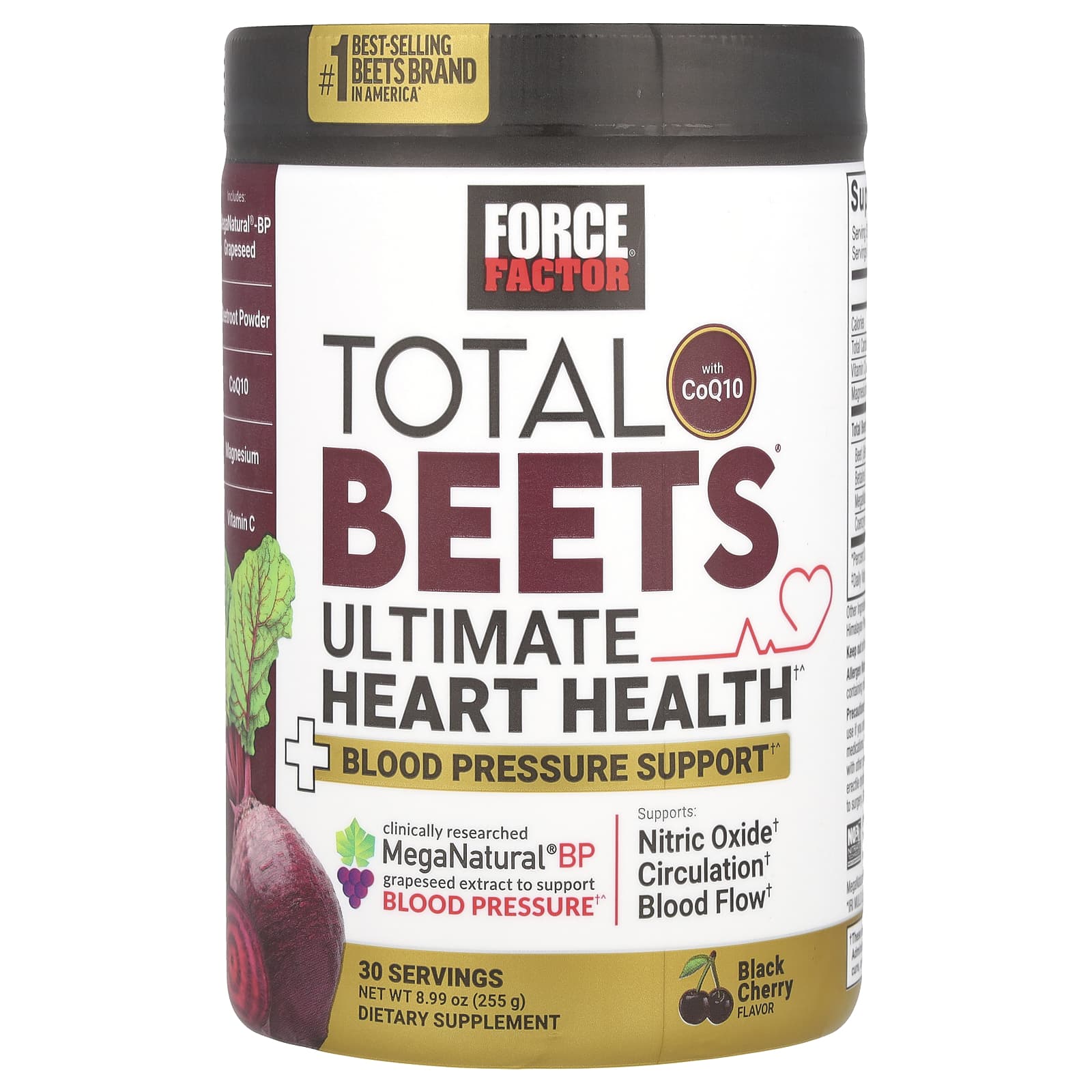 Force Factor Total Beets Ultimate Heart Health черная вишня 255 г 899 унции 8590₽