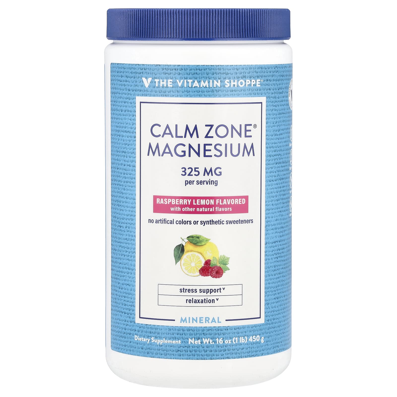 The Vitamin Shoppe Calm Zone магний малина и лимон 450 г 16 унций 5690₽