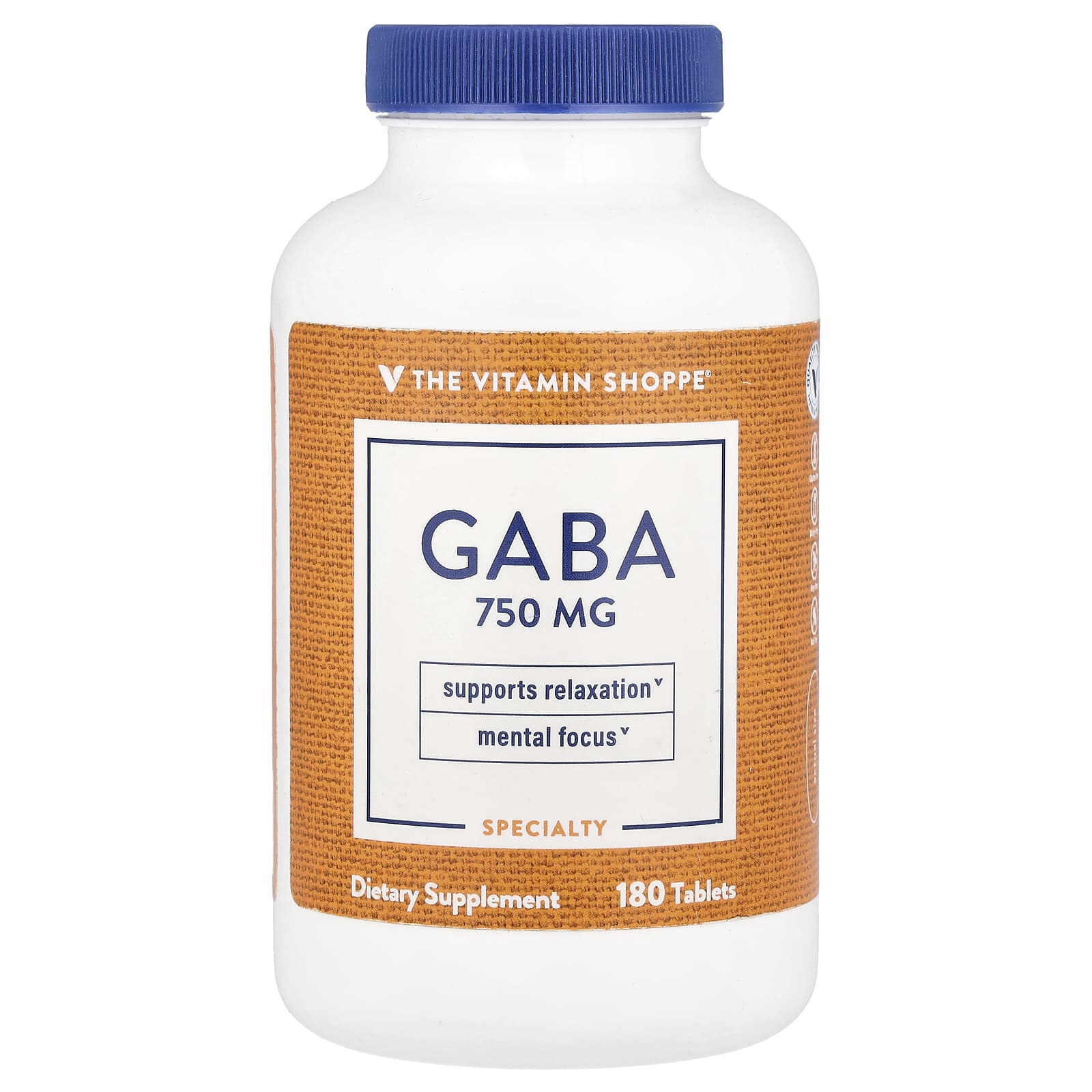 The Vitamin Shoppe ГАМК 750 мг 180 таблеток 5690₽