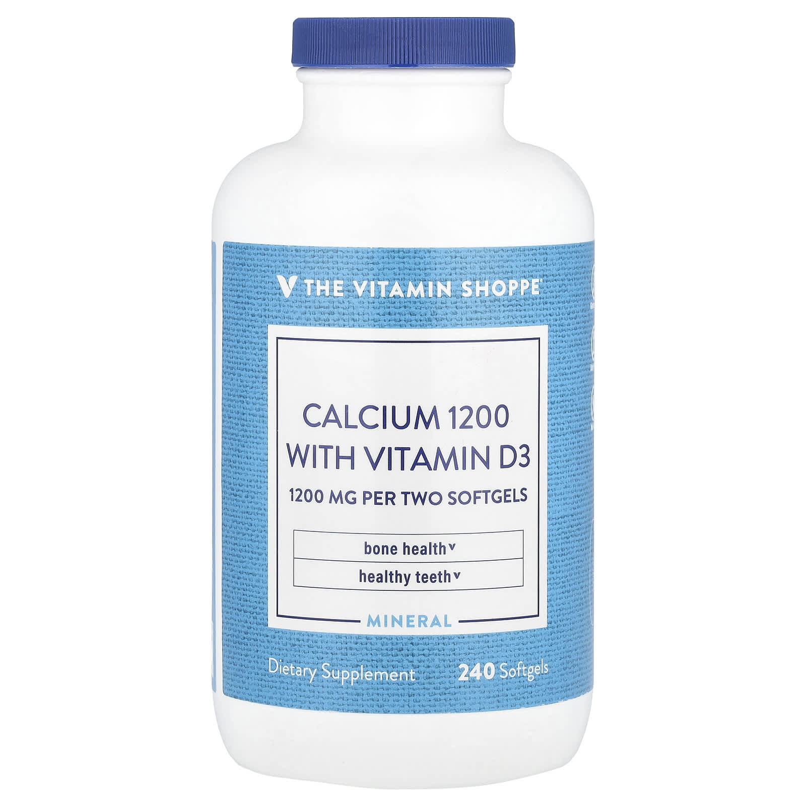 The Vitamin Shoppe Calcium1200 с витамином D3 240 мягких таблеток 6090₽
