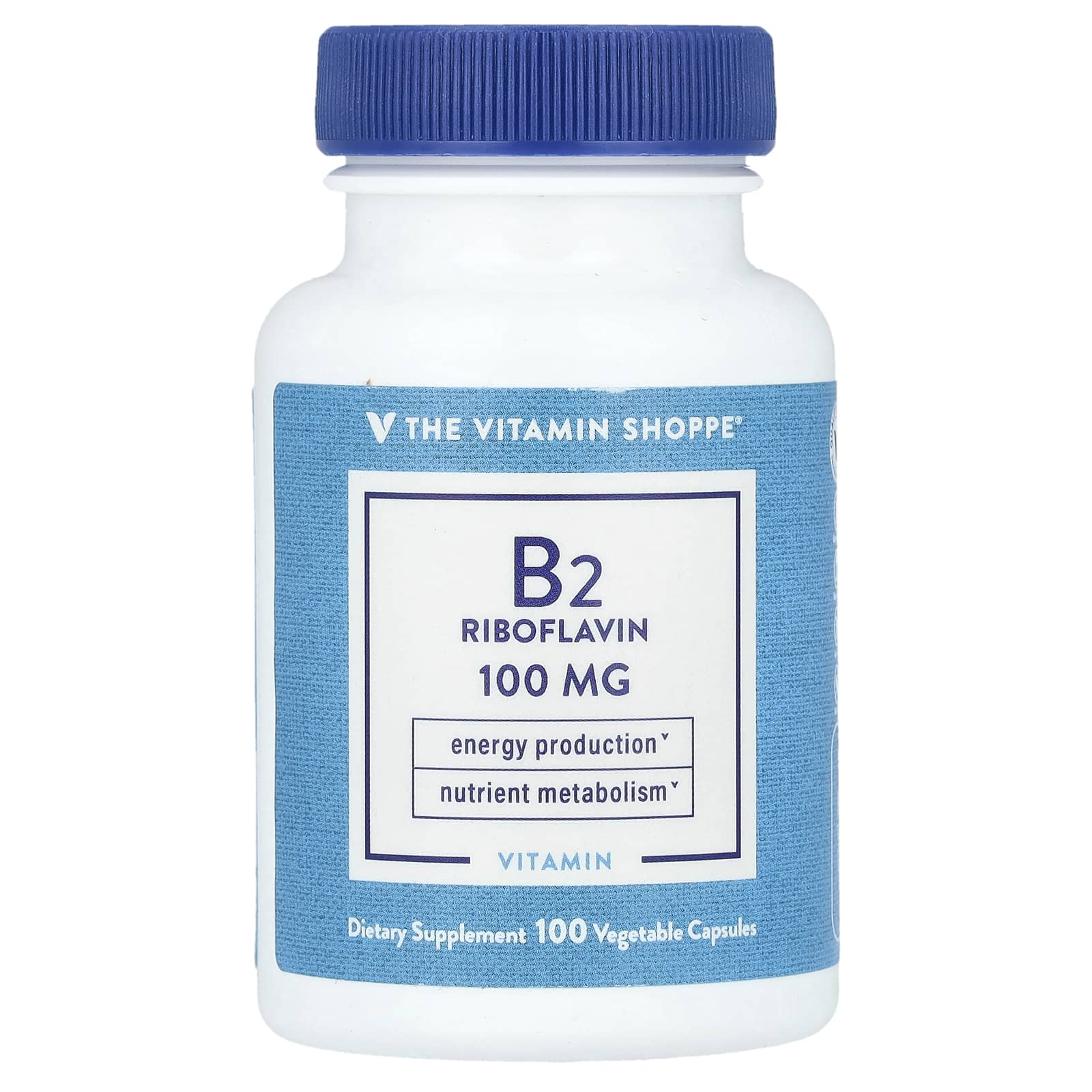 The Vitamin Shoppe Витамин B2 рибофлавин 100 мг 100 растительных капсул 2690₽