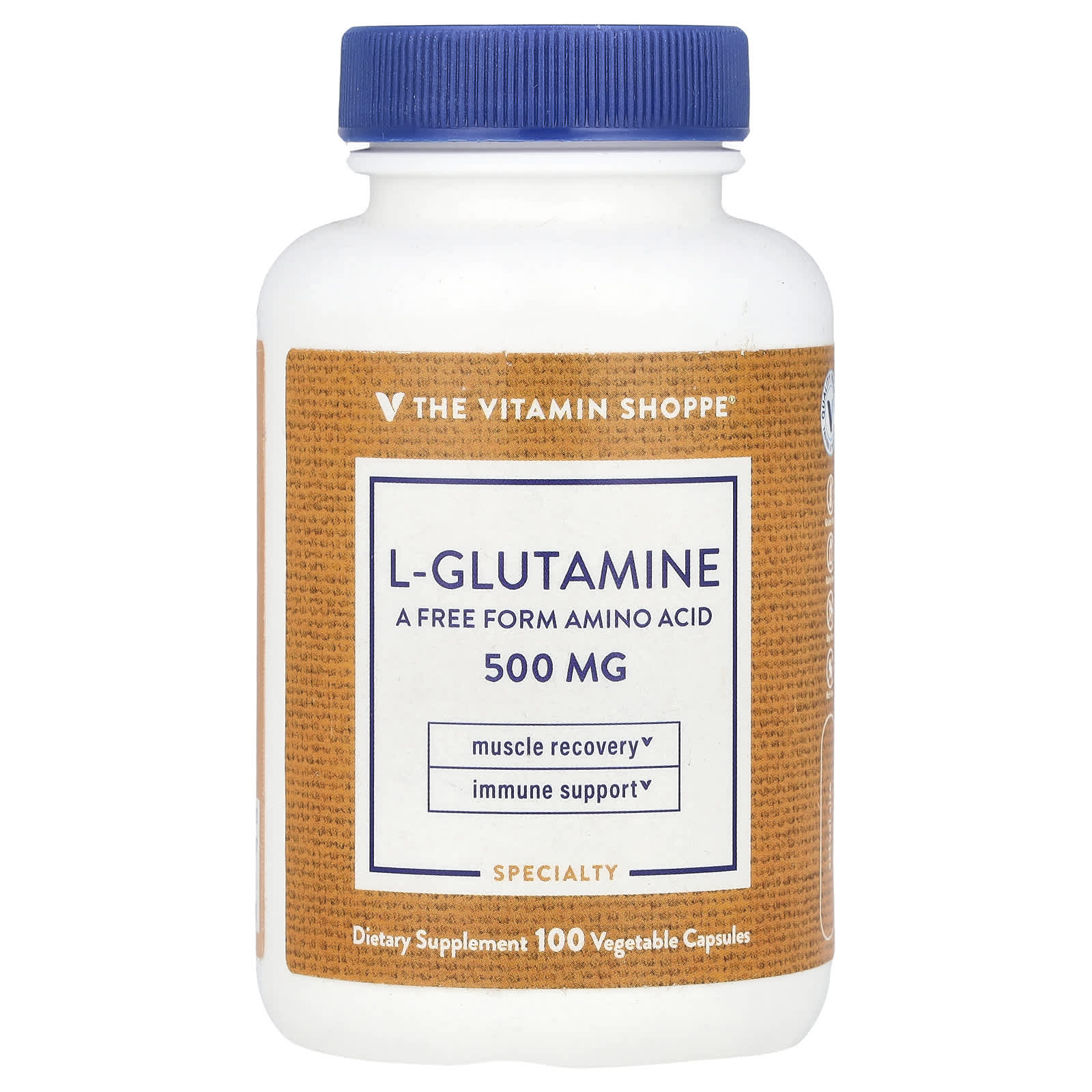 The Vitamin Shoppe L-глютамин 500 мг 100 растительных капсул 3590₽
