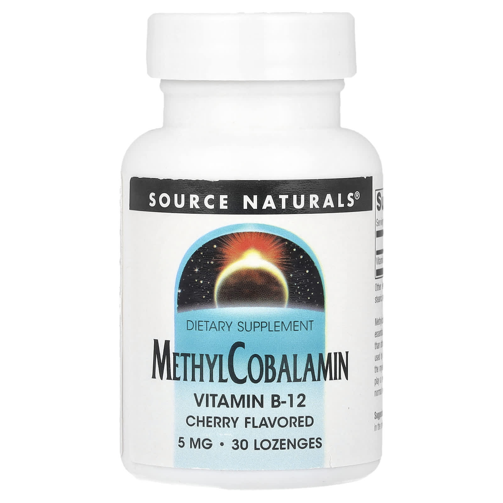 Source Naturals Метилкобаламин вишня 5 мг 30 пастилок 1990₽