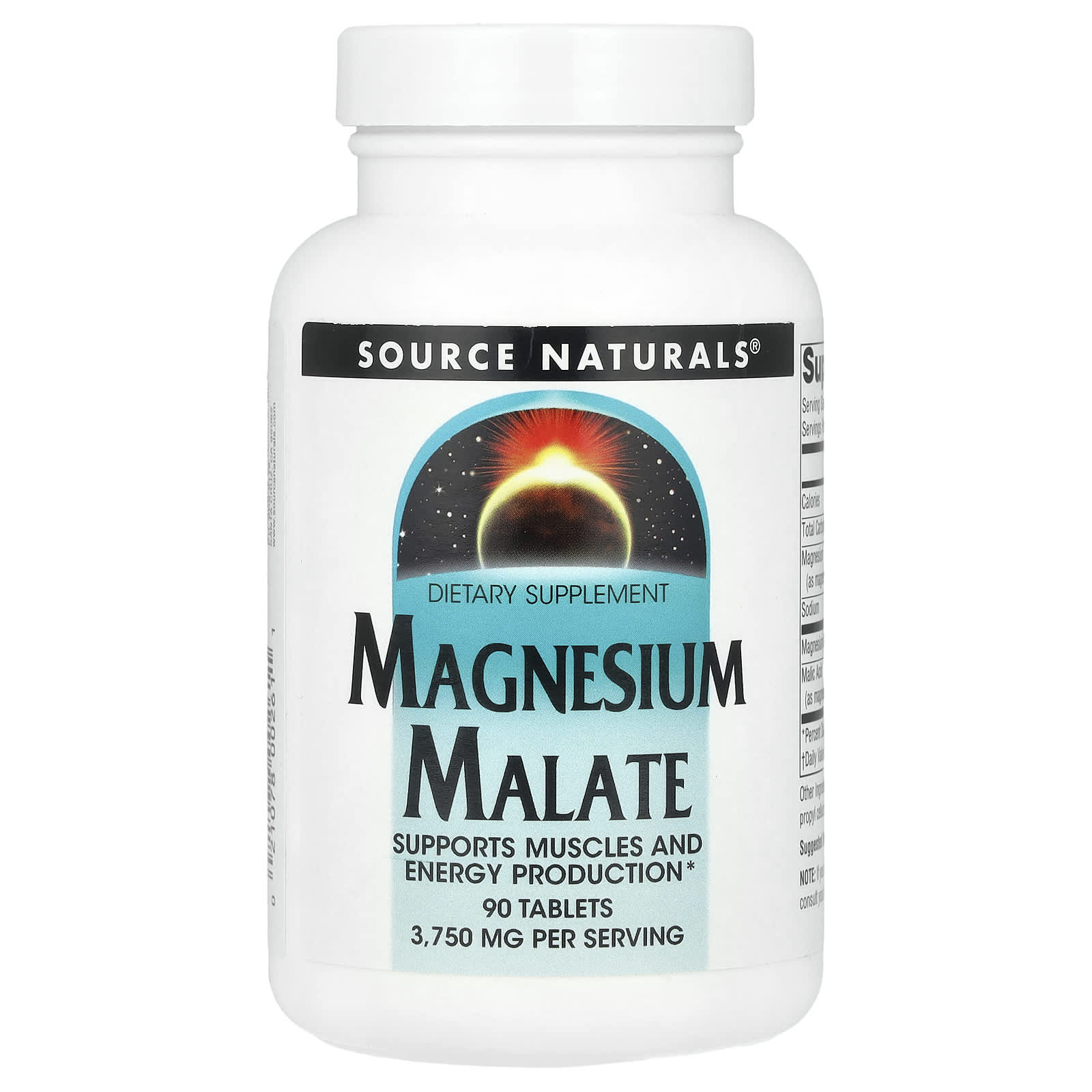 Source Naturals Малат магния 3750 мг 90 таблеток 1250 мг в каждой таблетке 1990₽