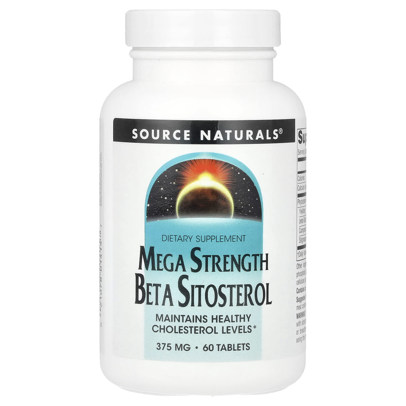 Source Naturals Бета-ситостерол Mega Strength 375 мг 60 таблеток 1890₽