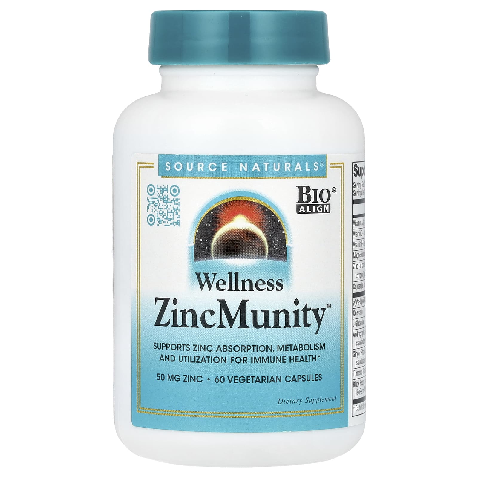 Source Naturals Wellness ZincMunity 50 мг 60 вегетарианских капсул 1890₽