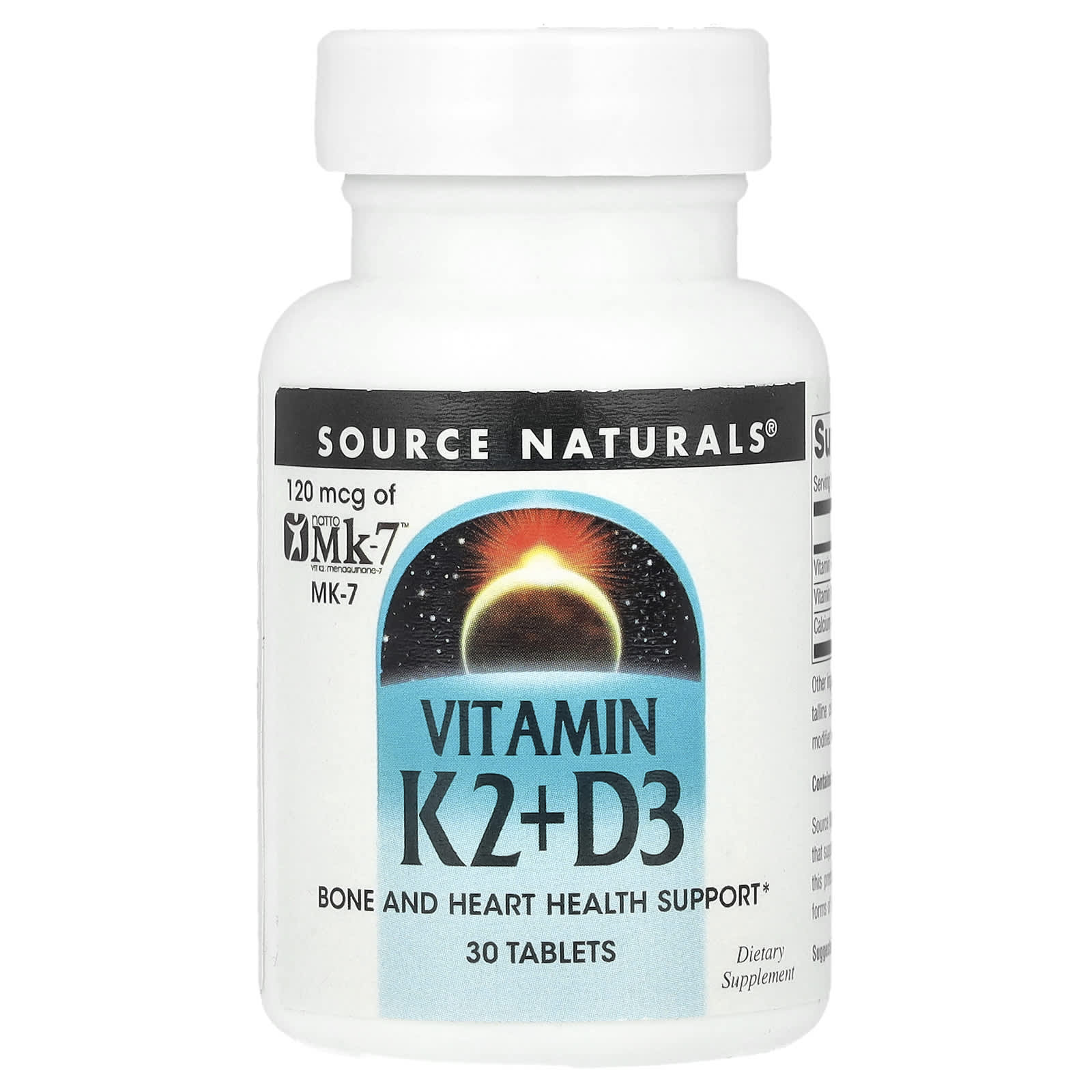 Source Naturals Витамин K2 D3 30 таблеток 1790₽