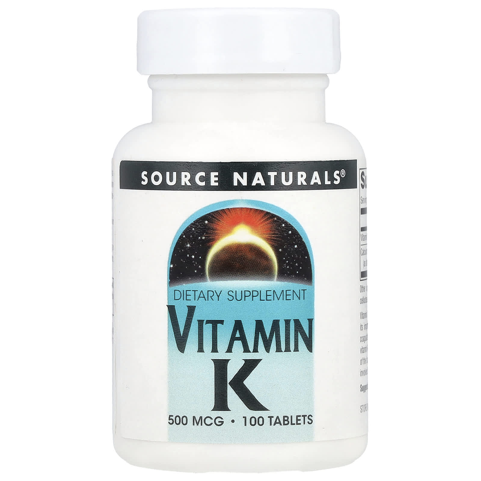 Source Naturals Витамин К 500 мкг 100 таблеток 1590₽