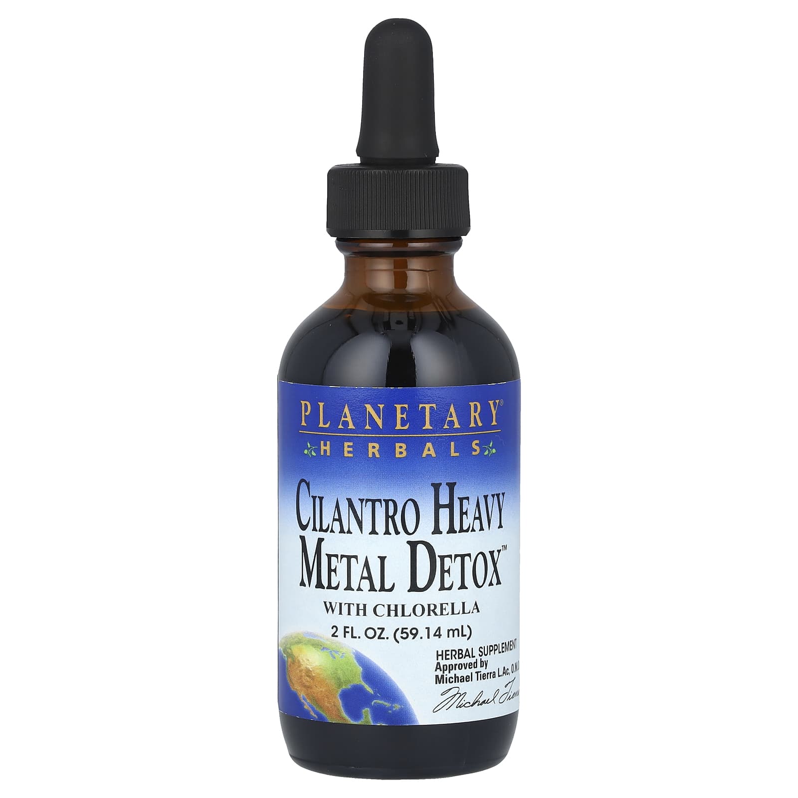 Planetary Herbals, Cilantro Heavy Metal Detox ™ с хлореллой, 59,14 мл (2 жидк. Унции)
