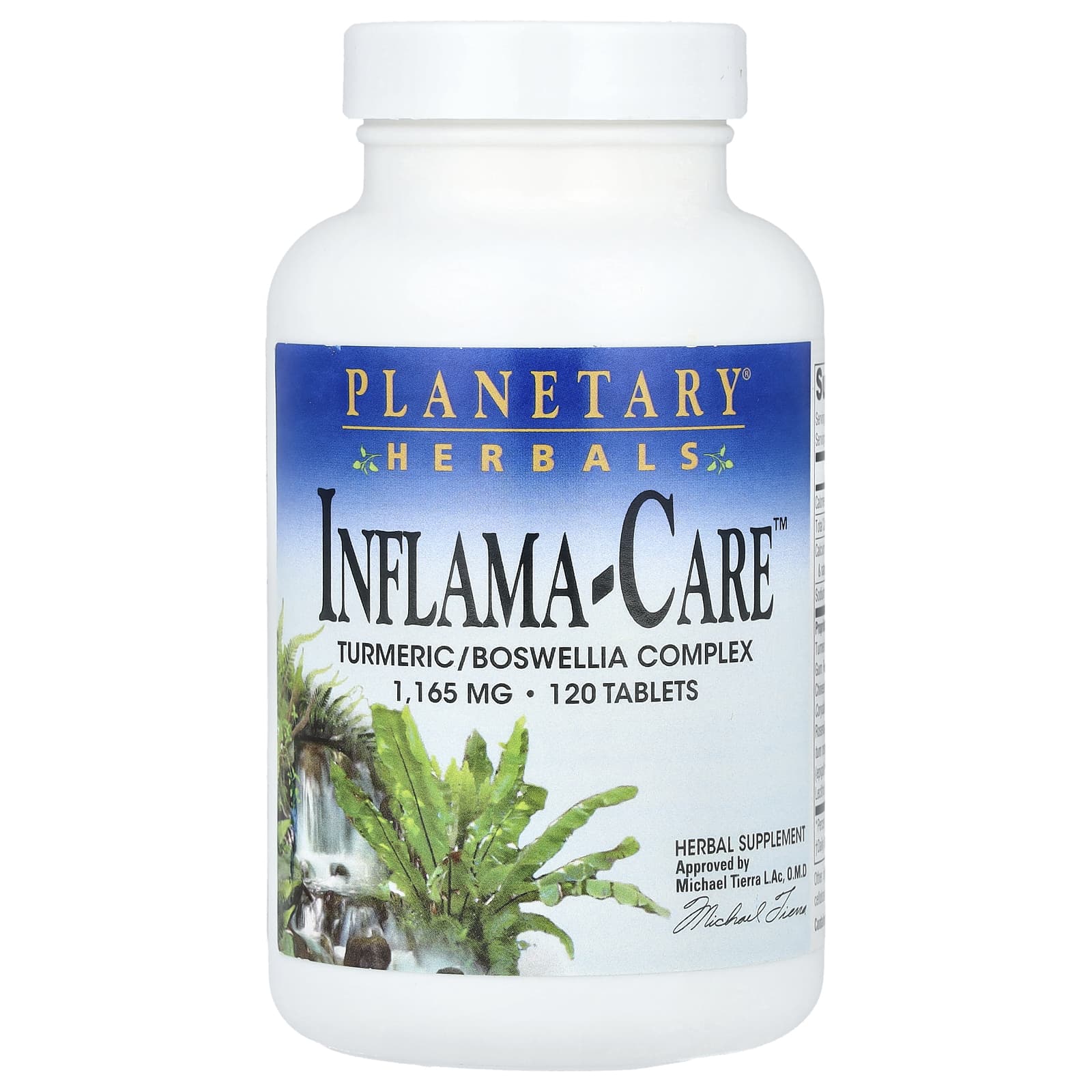 Planetary Herbals Inflama-Care комплекс из куркумы и босвеллии 1165 мг 120 таблеток 582 мг в каждой таблетке 7290₽