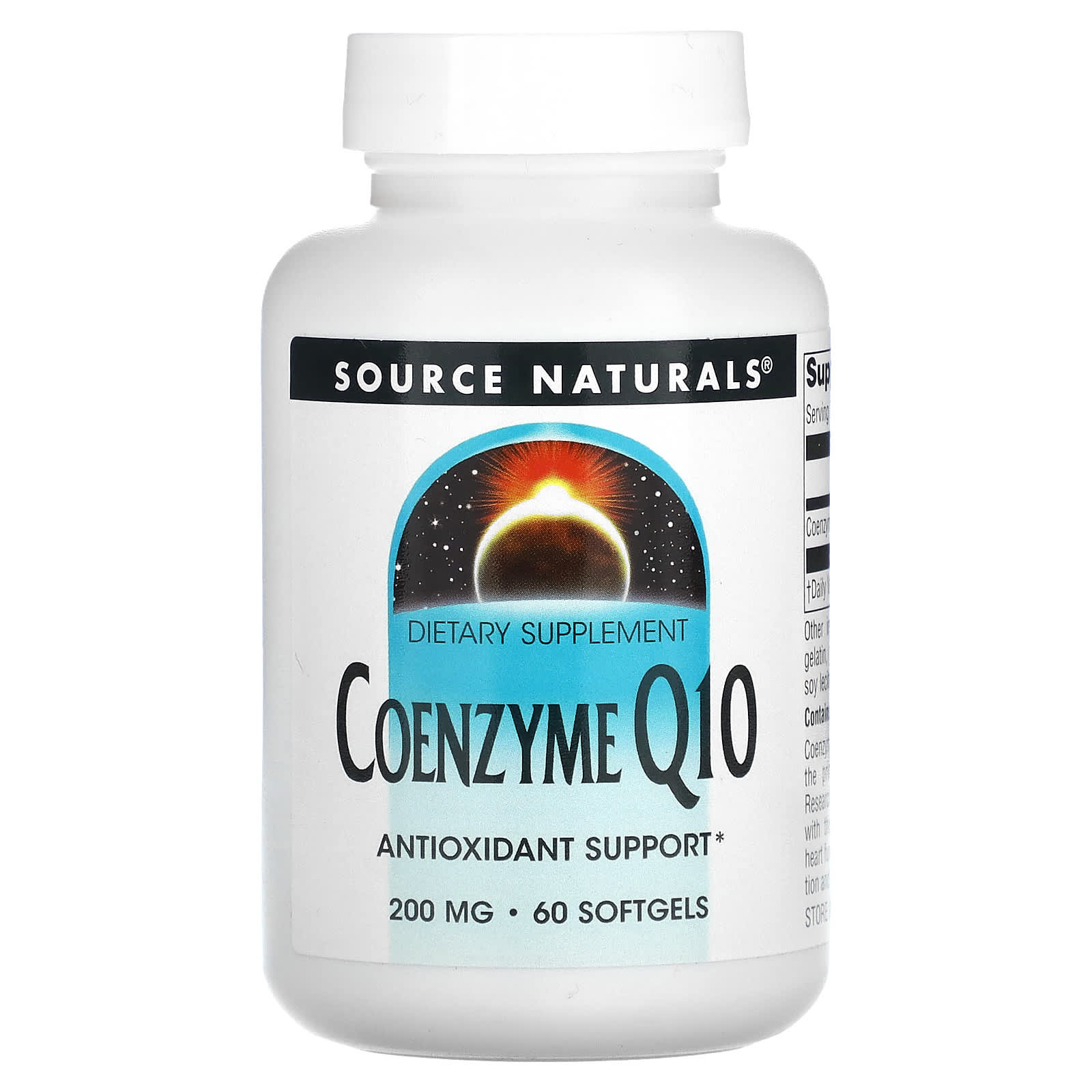 Source Naturals коэнзим Q10 200 мг 60 мягких таблеток 3890₽