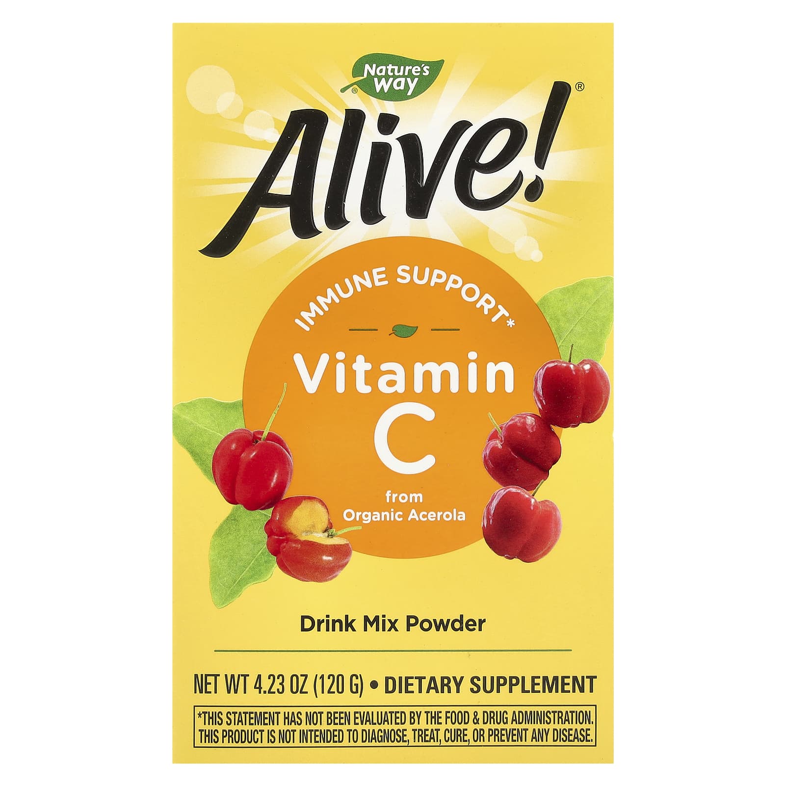 Natures Way Alive фруктовый источник витамина C 120 г 423 унции 3890₽